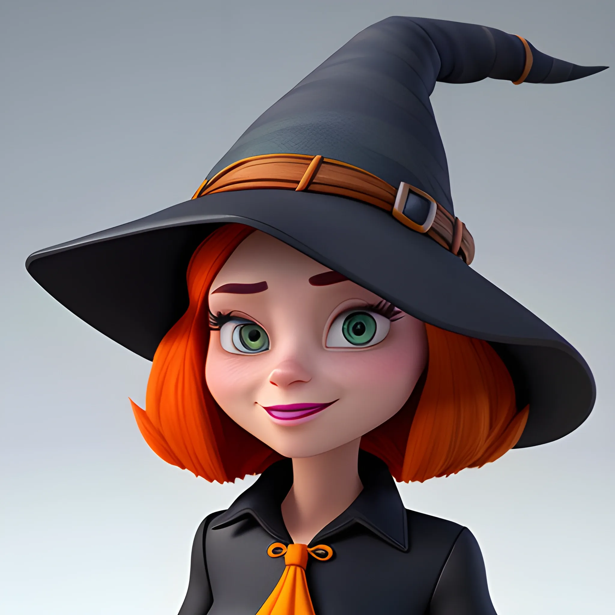 disney,add Photorealism,and high quality,multi-detail,HD, Cartoon,3D,pixar,
 ,while maintaining the simplest structure and fewer colors,Stylish and minimalist,colorful,witch hat,girl,{{{whole body}}},whole_body,whole body