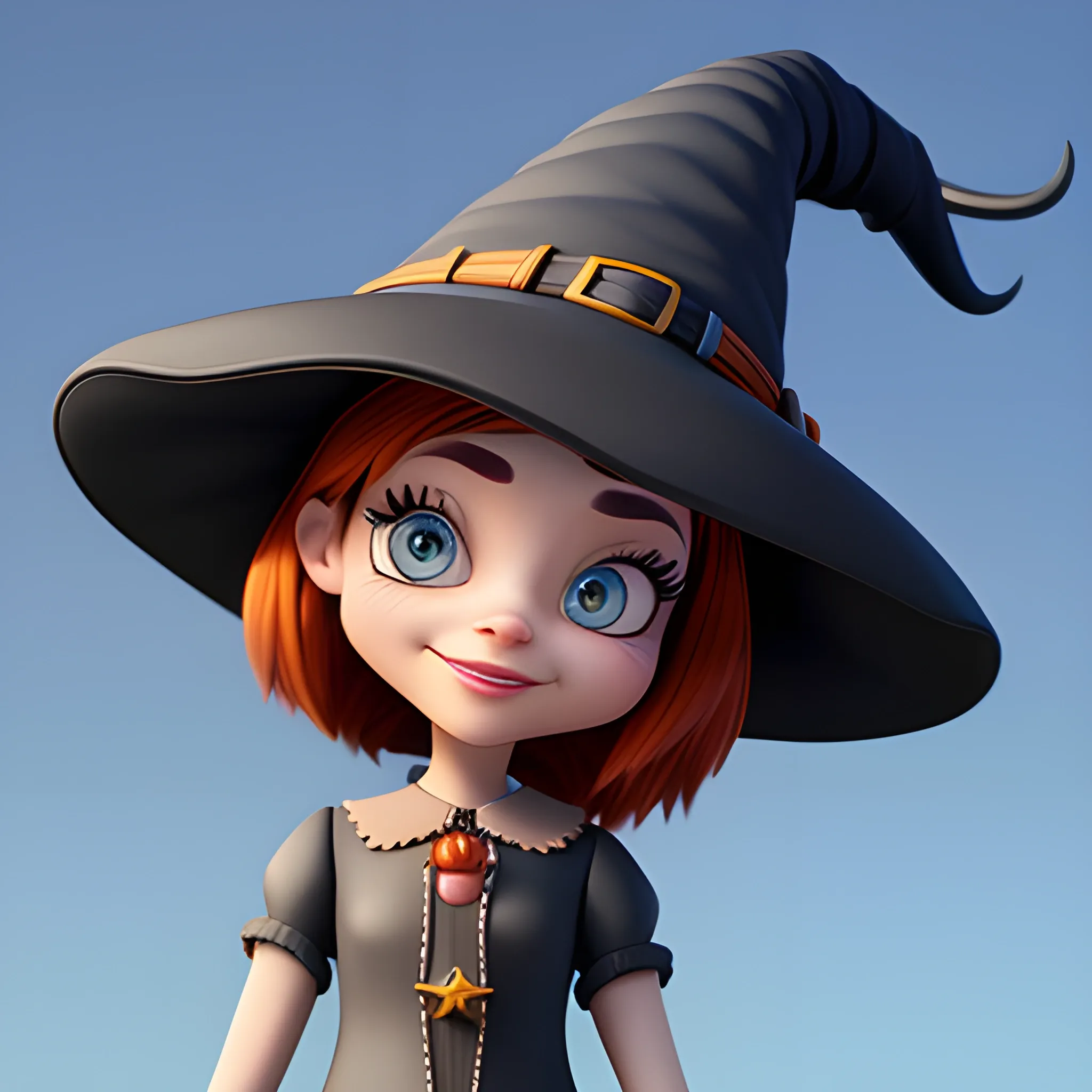 disney,add Photorealism,and high quality,multi-detail,HD, Cartoon,3D,pixar,
 ,while maintaining the simplest structure and fewer colors,Stylish and minimalist,colorful,witch hat,girl,{{{whole body}}},whole_body,whole body