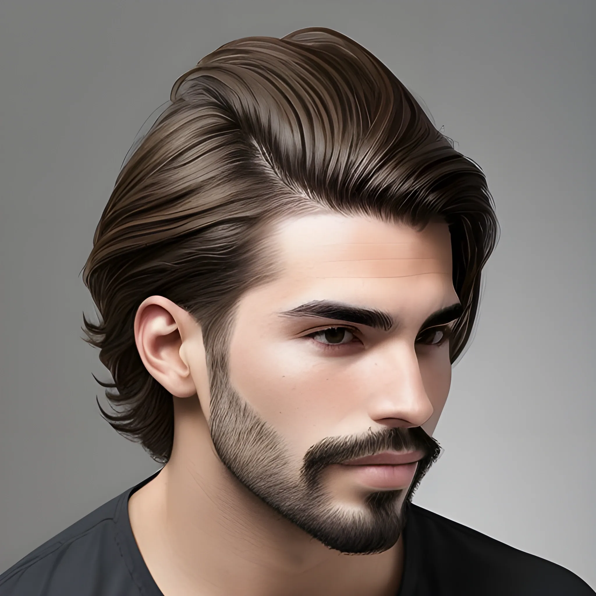 Hombre con el pelo largo