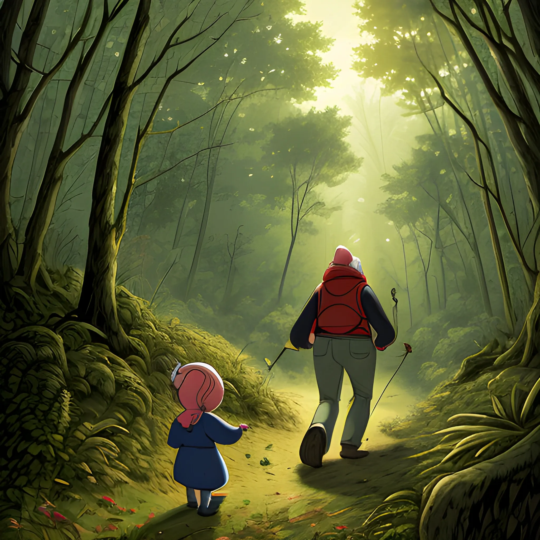 Jean-Francois Gariepy Leaving Mama JF Behind In The Forest, Cartoon