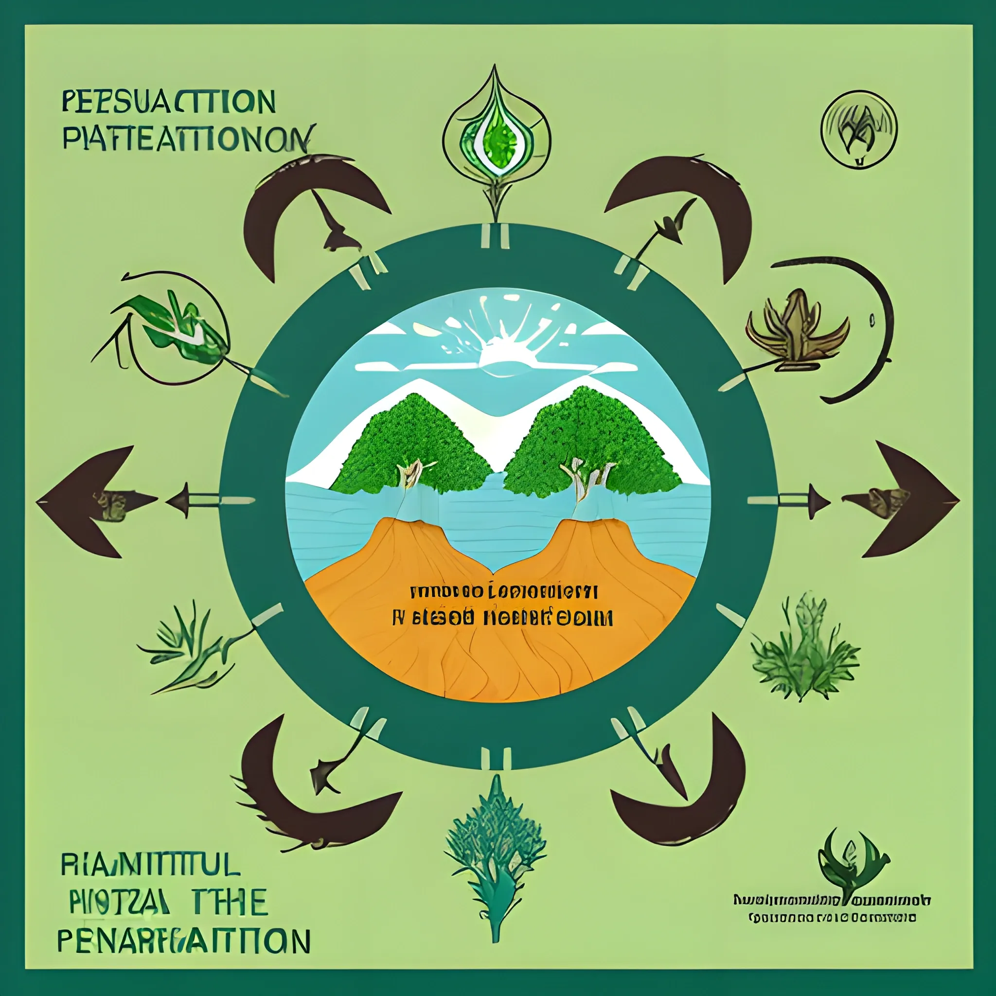 Design an image that visualizes the relationship between patriarchy and its destructive impact on the environment. Includes symbolic elements that represent nature and the negative influence of patriarchy on it., Cartoon