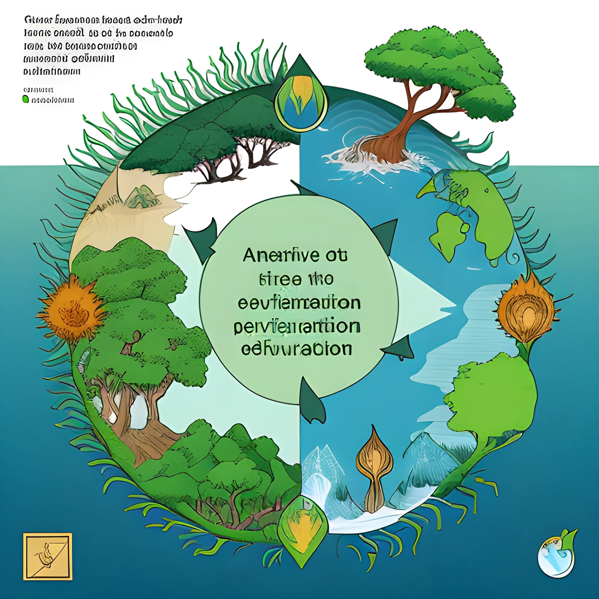 Design an image that visualizes the relationship between patriarchy and its destructive impact on the environment. Includes symbolic elements that represent nature and the negative influence of patriarchy on it., Cartoon