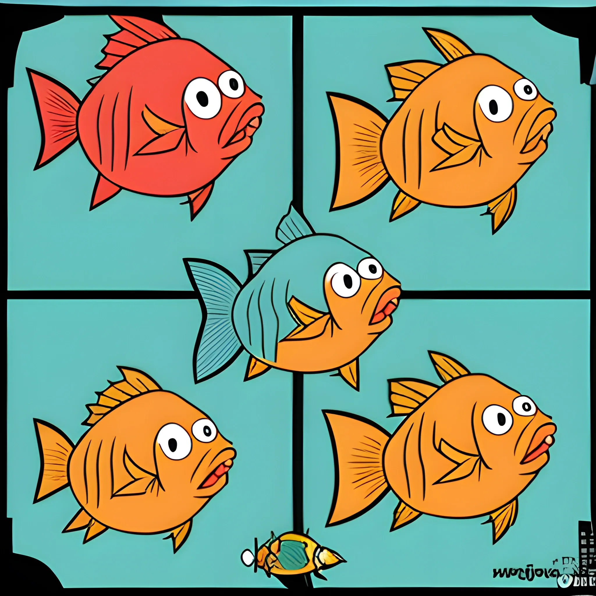 Magikarp, Cartoon，funny，angry