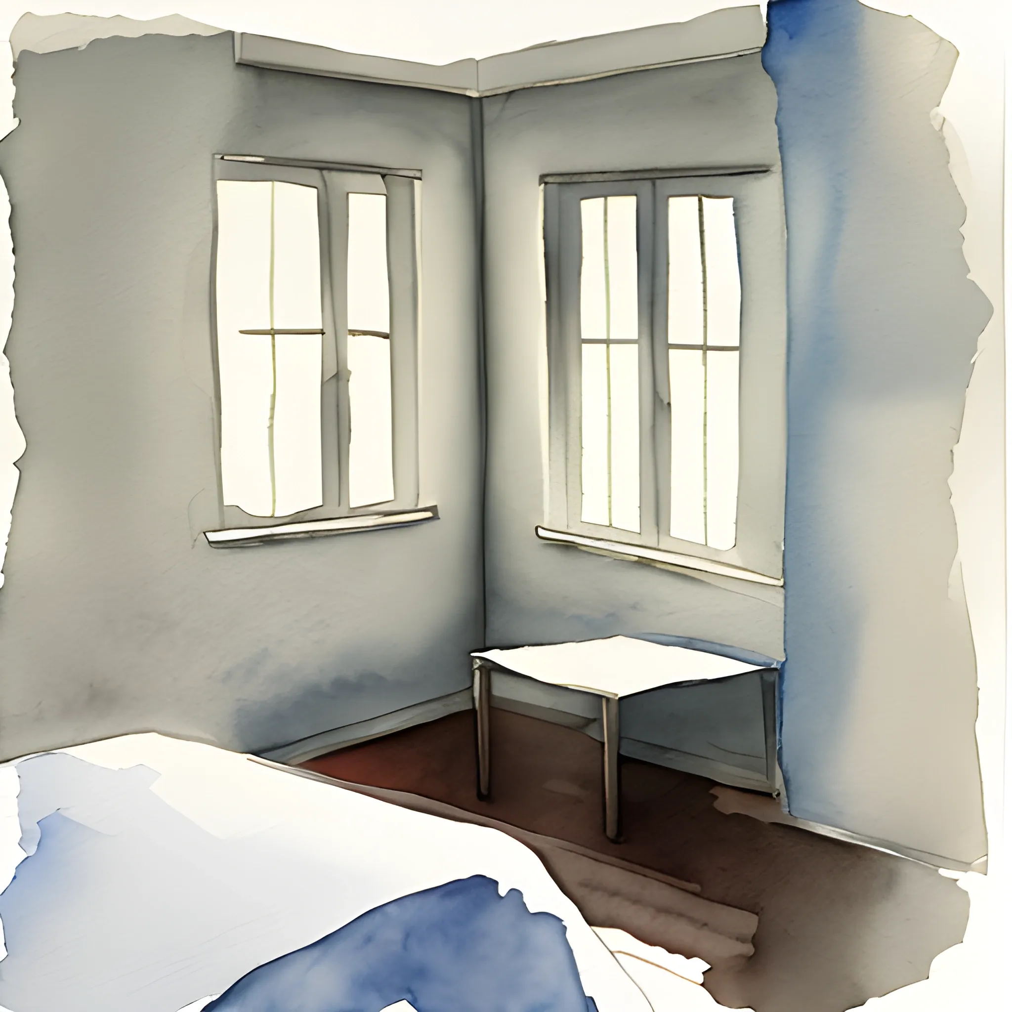 A room, a white shirt, and me, Water Color