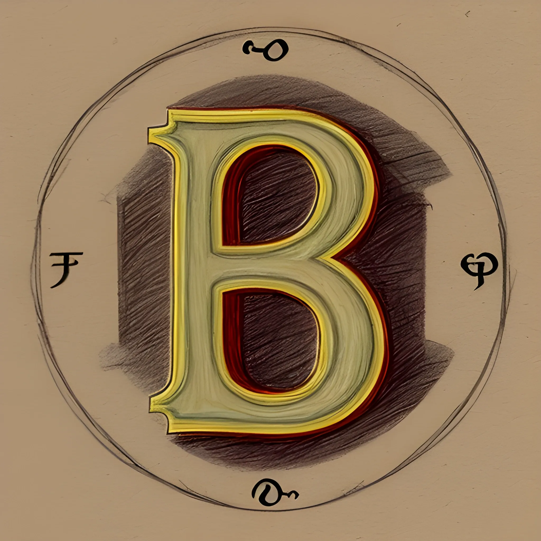 The letter P is in the style, for example, the initials in the Ostromir Gospel, Pencil Sketch, Cartoon