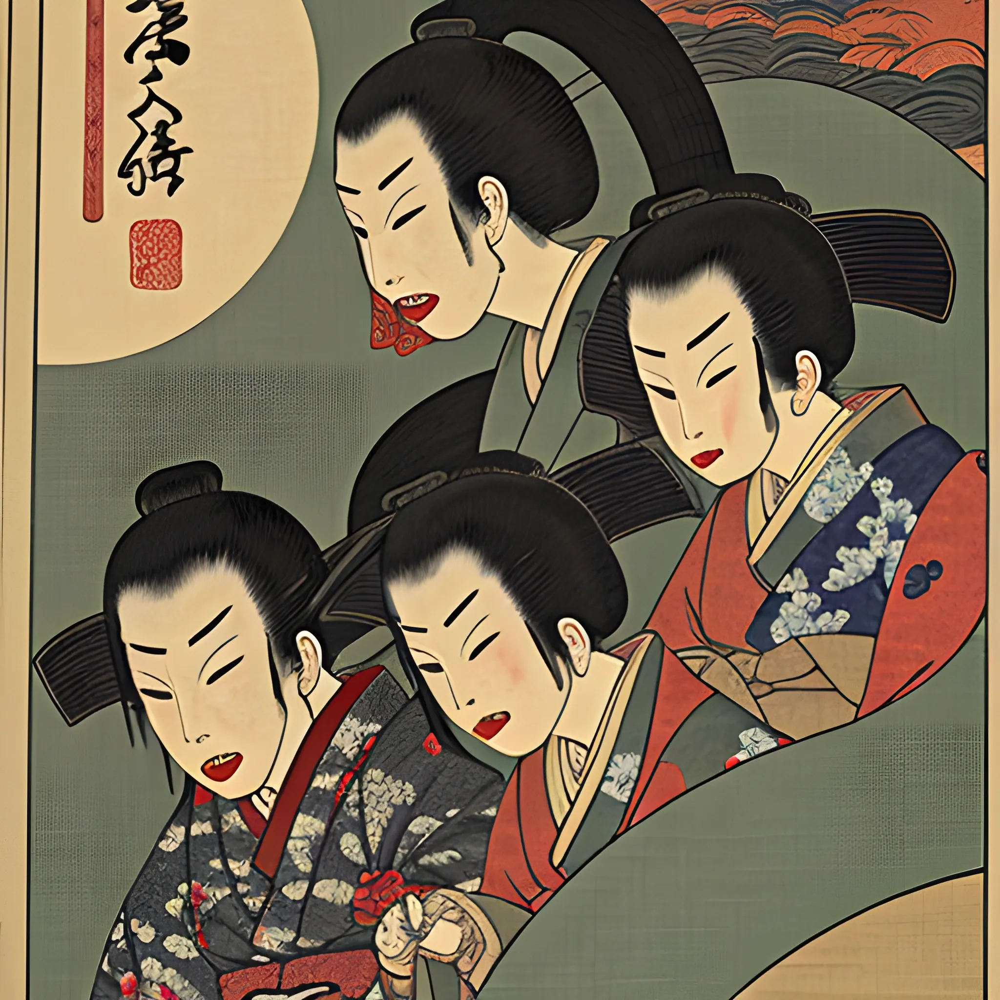 ghosts and monsters in Edo period in Japan, ukiyoe