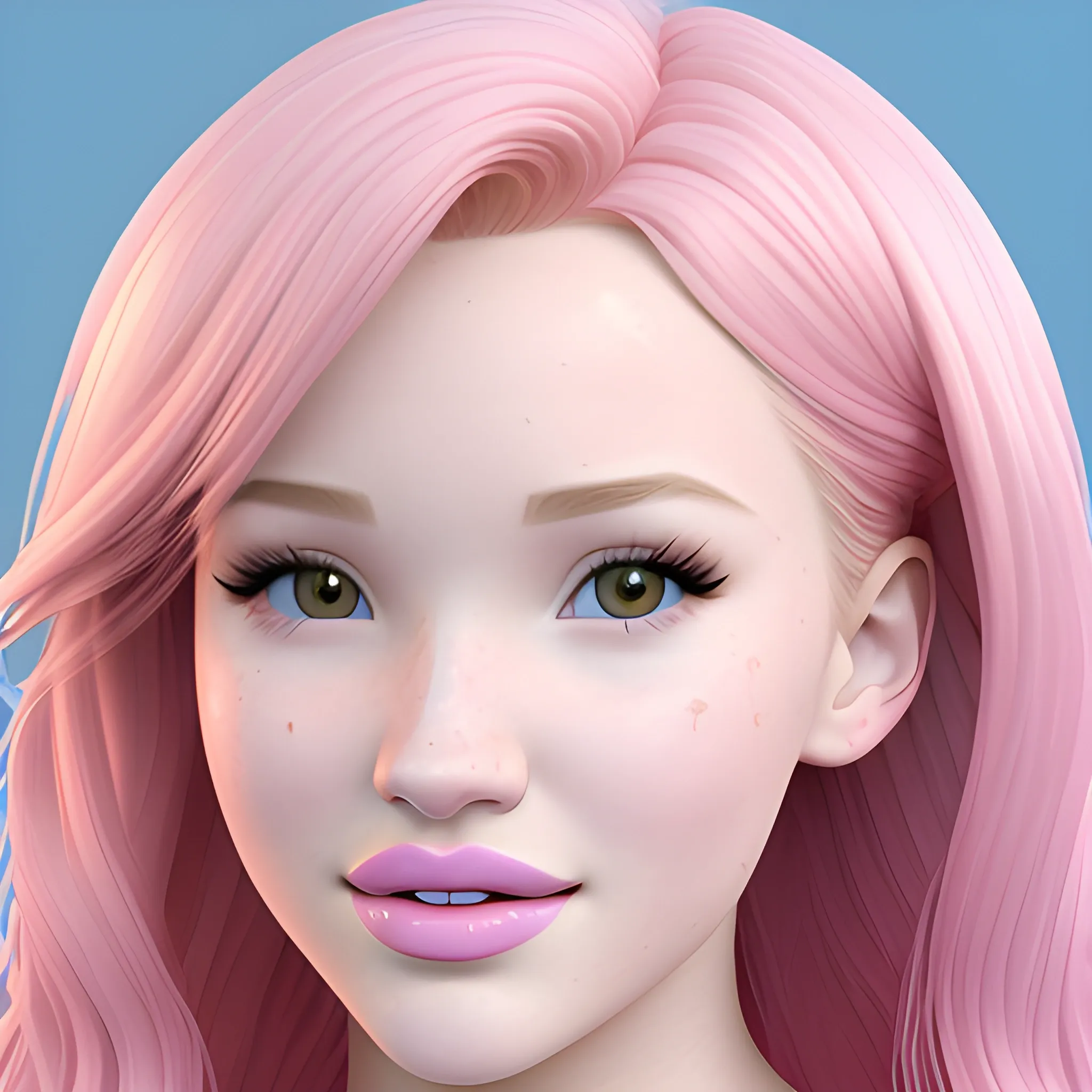 Bella Thorne / Dove Cameron face morph, 3D