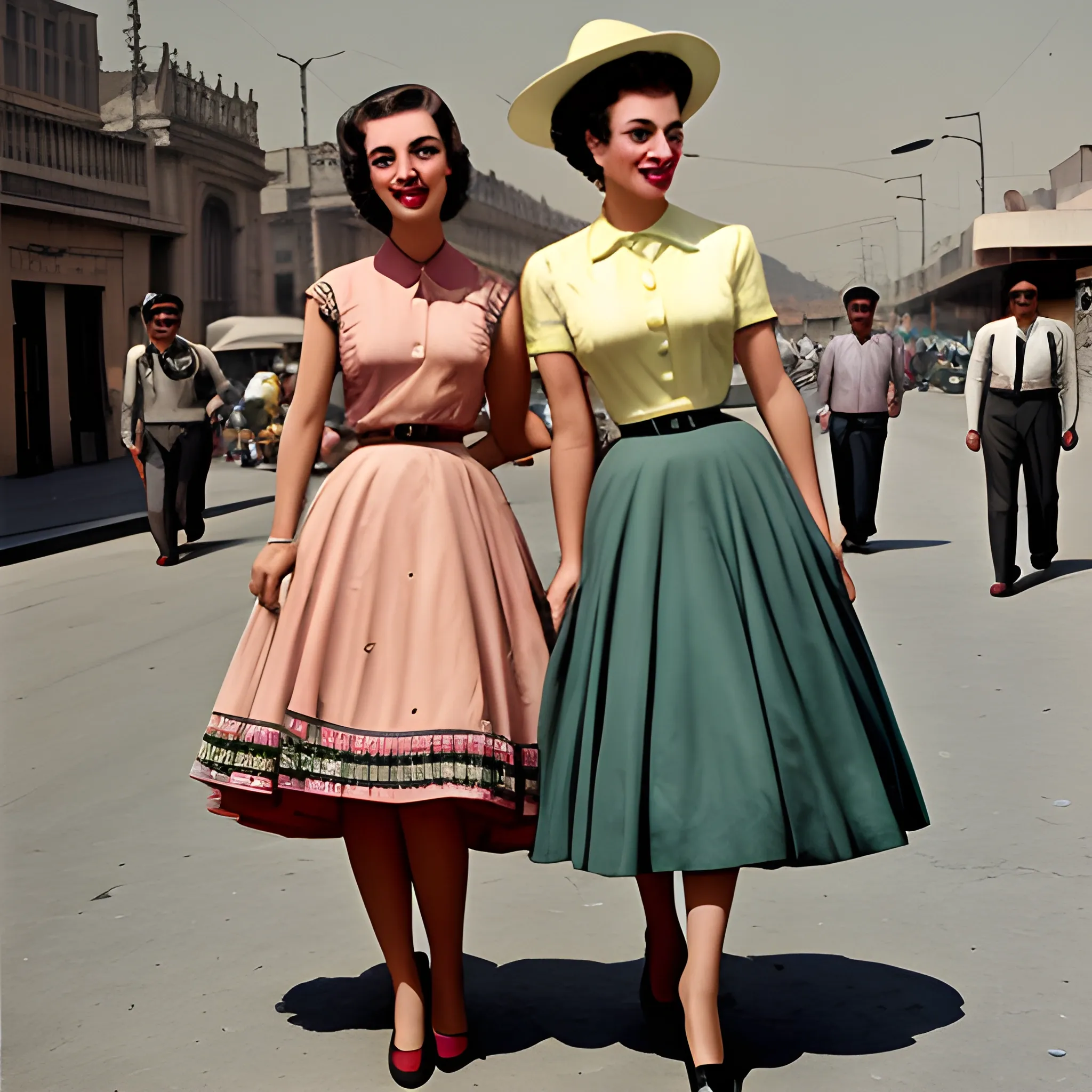 1950s Mexico city, muted colors