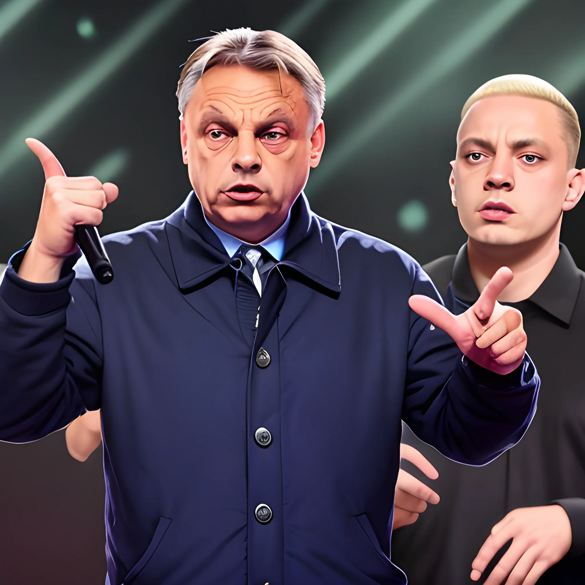 Viktor Orban is having a rap battle with Eminem in Budapest