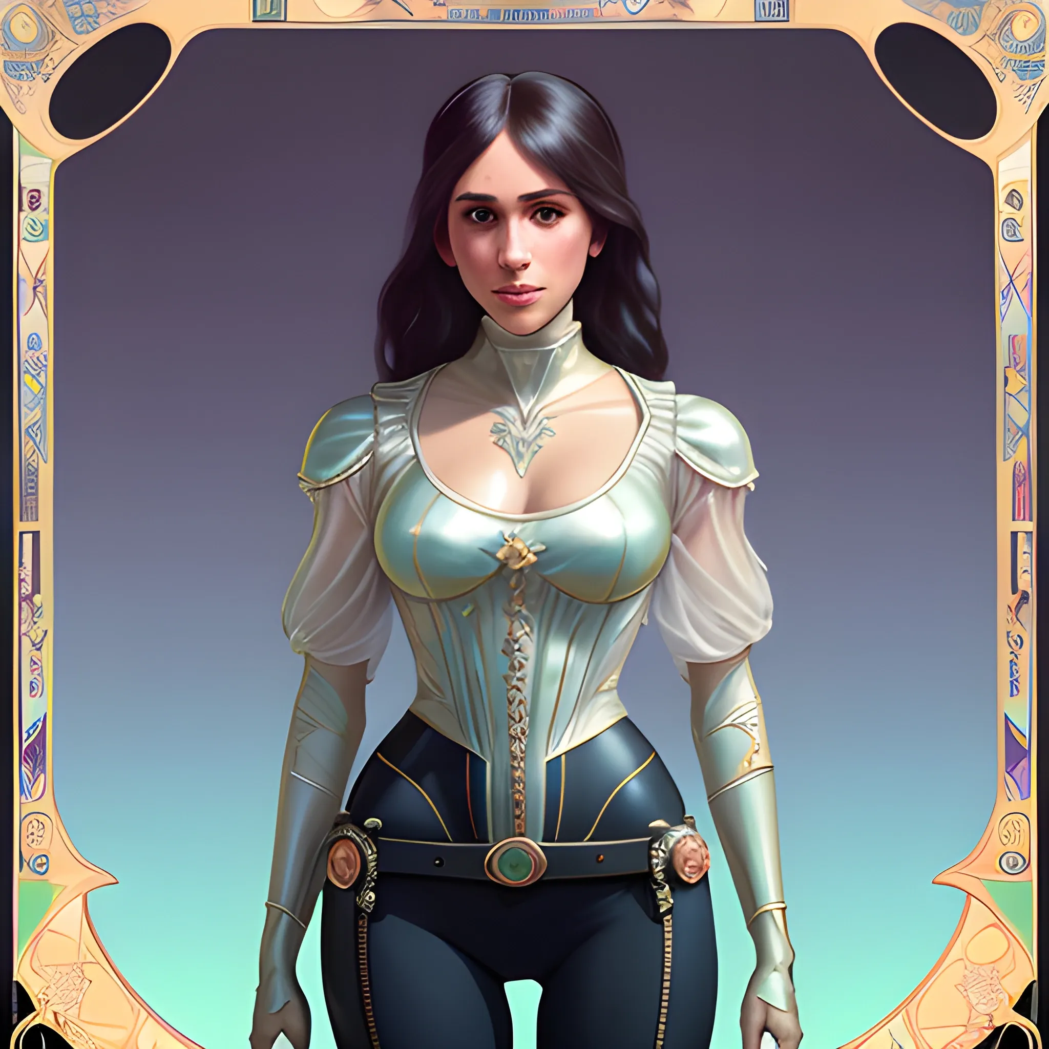 full-length shot of Meghan Markle wearing hotpants and roller-skates, highly detailed beautiful face; glitter, renaissance; high contrast, pastel, sorbet, pearlescent, underwater, surreal, Unreal Engine 5; by Dan Parent, Alphonse Mucha, Artgerm, WLOP, intricately detailed, fantasy, bizarre, beautiful, Chromolithography, Soft Shading, Unreal Engine; digital painting, smooth, sharp focus, illustration, art by lisa frank, Steve Goad, Frank Frazetta, William-Adolphe Bouguereau, Unreal Engine 5