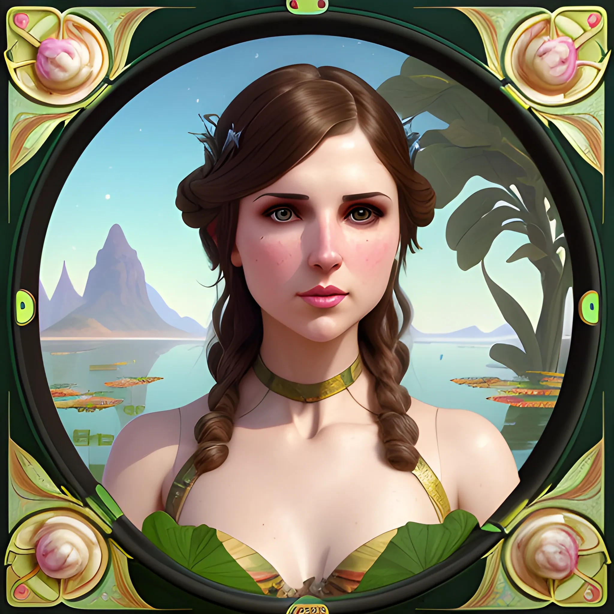 Rachel Leigh Cook / Anna Kendrick face morph at a lotus pond; highly detailed beautiful face; glitter, renaissance; high contrast, pastel, sorbet, pearlescent, underwater, surreal, Unreal Engine 5; by Dan Parent, Alphonse Mucha, Artgerm, WLOP, intricately detailed, fantasy, bizarre, beautiful, Chromolithography, Soft Shading, Unreal Engine; digital painting, smooth, sharp focus, illustration, art by lisa frank, Steve Goad, Frank Frazetta, William-Adolphe Bouguereau, Unreal Engine 5, Cartoon, 3D, Oil Painting, 3D