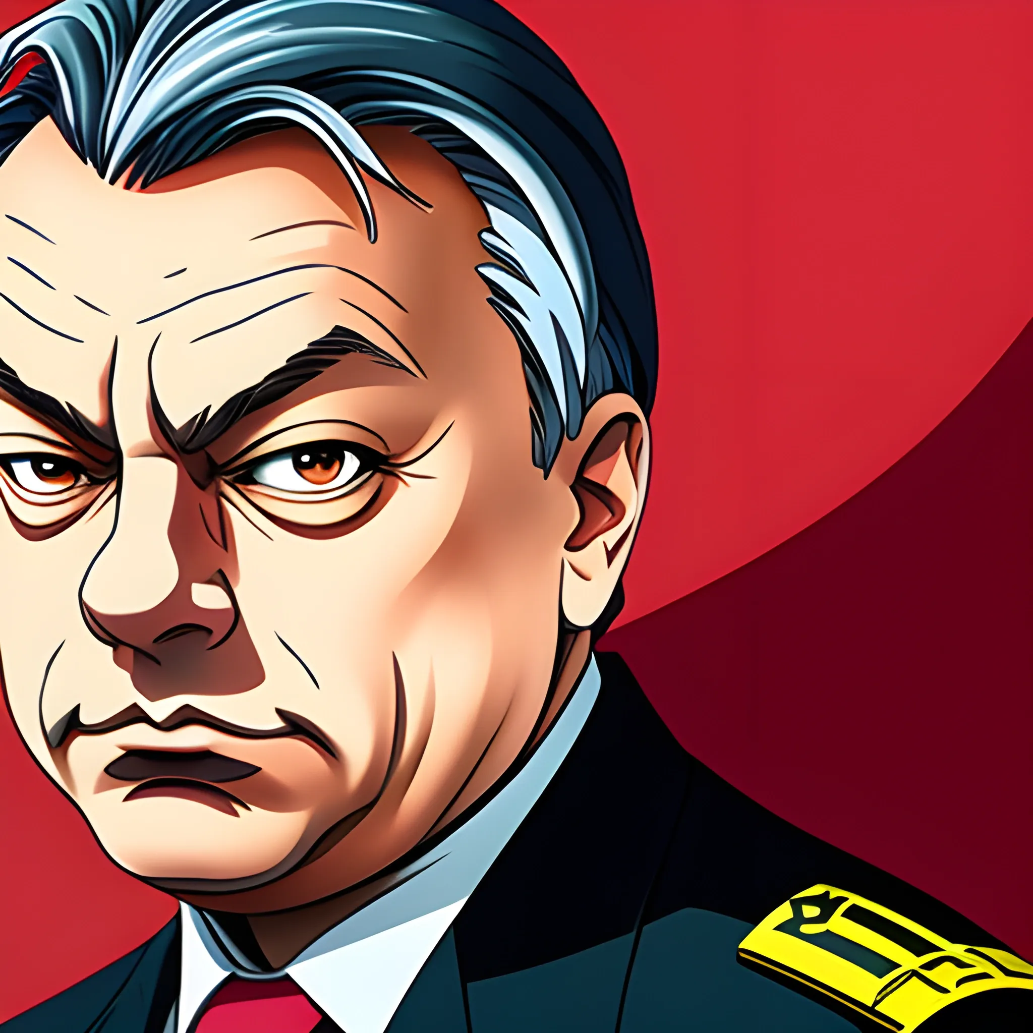 Viktor Orban the protector of Hungary, Anime Style - Arthub.ai