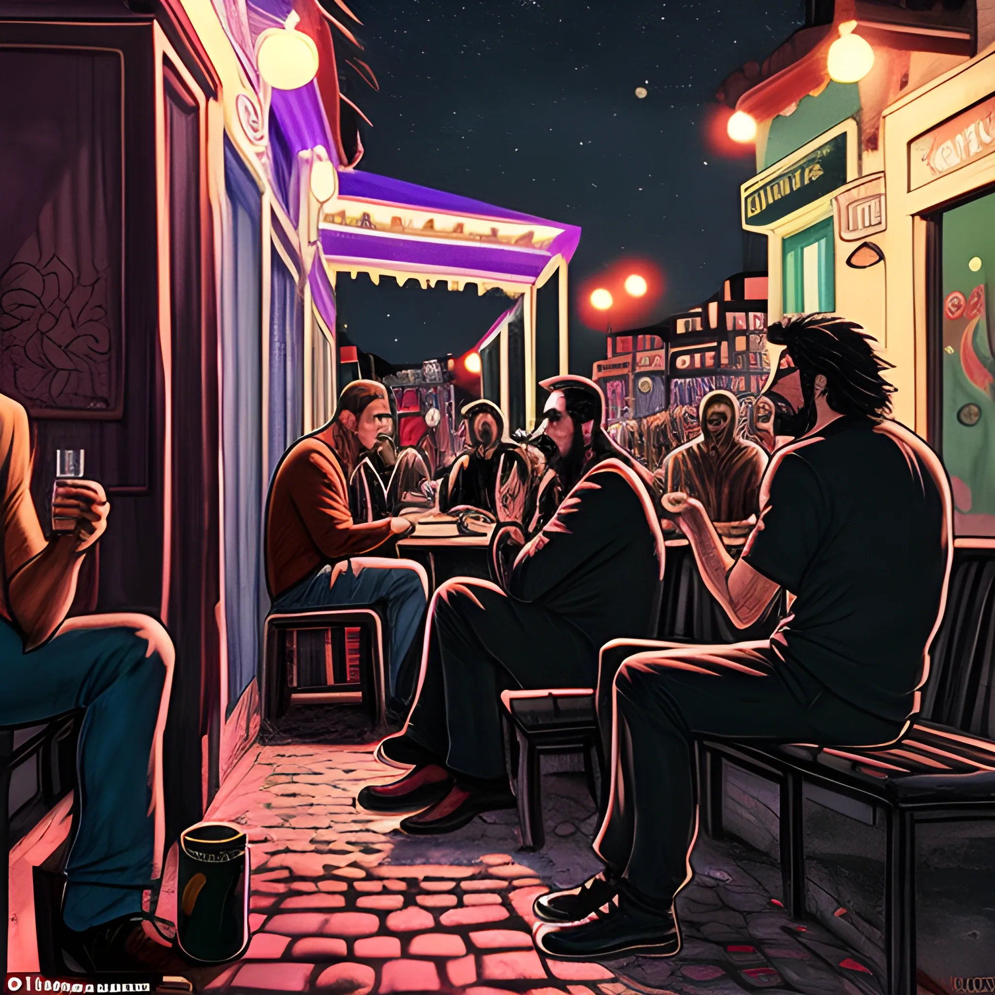 The night plaza is a place where young people who don't have a place to stay gather. They don't know each other's backgrounds in detail. On top of that, he spends his time in an inebriated state, occasionally drinking alcohol or taking sleeping pills.