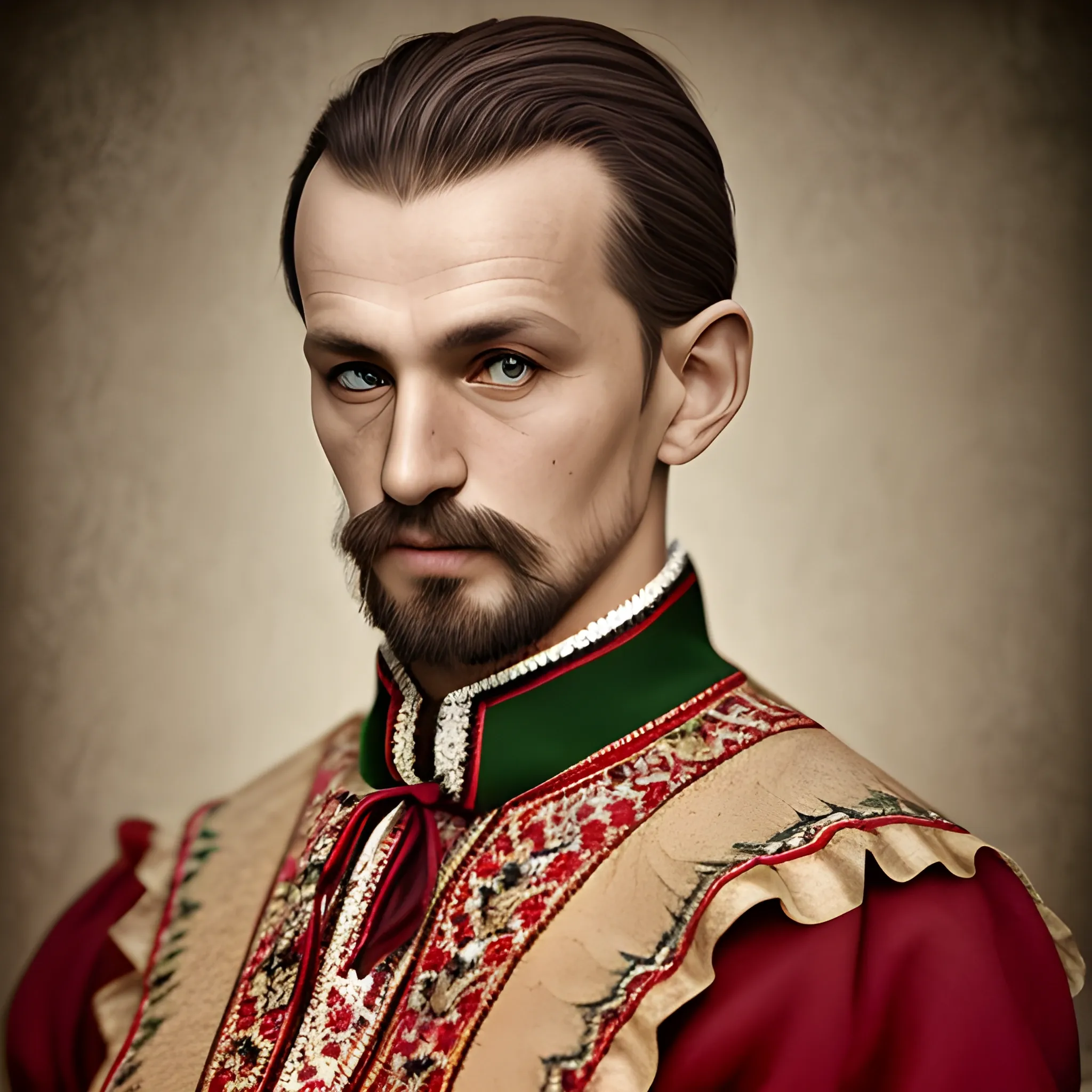 Hungarian man wearing national Hungarian clothing, realistic photography, photo, realistic