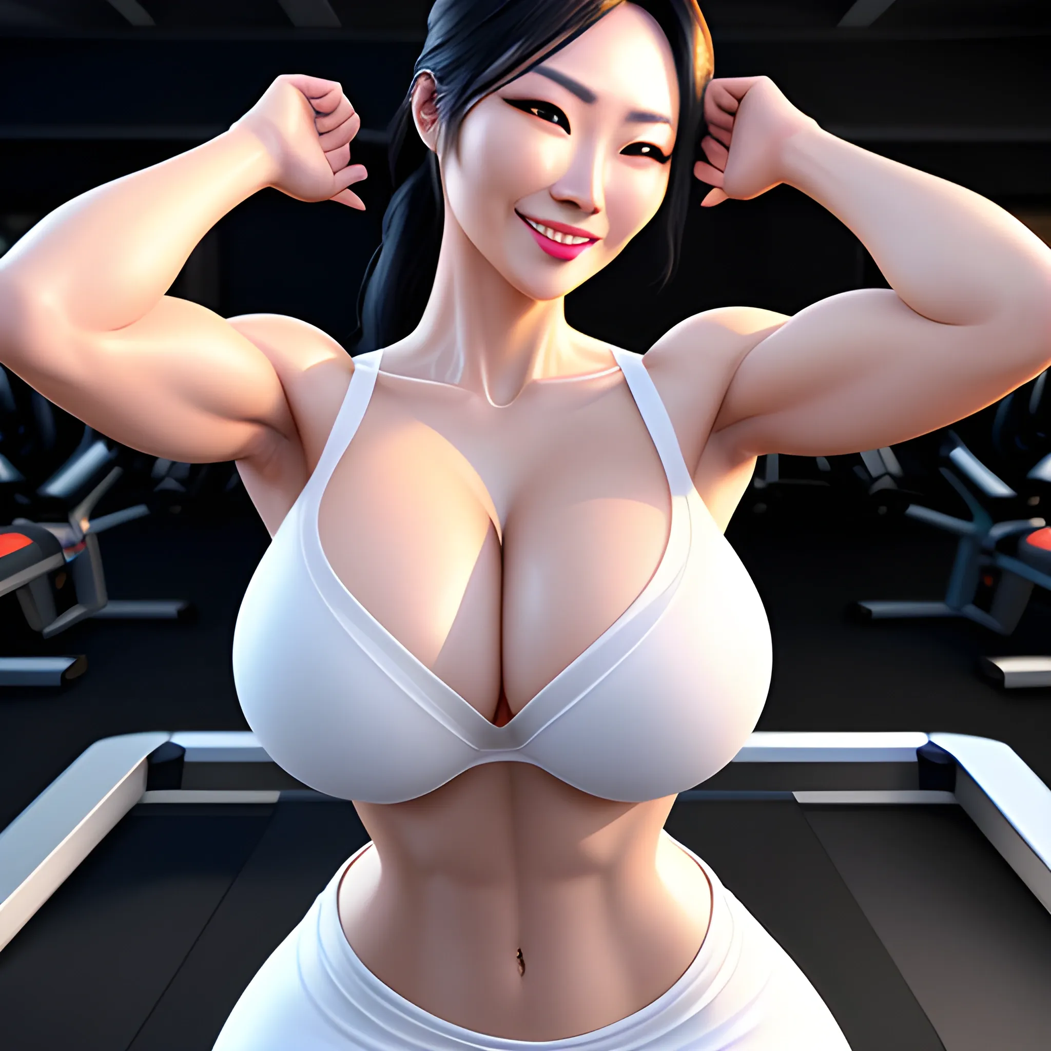 RAW photo, photo of A korean beauty girl with big breasts and ha