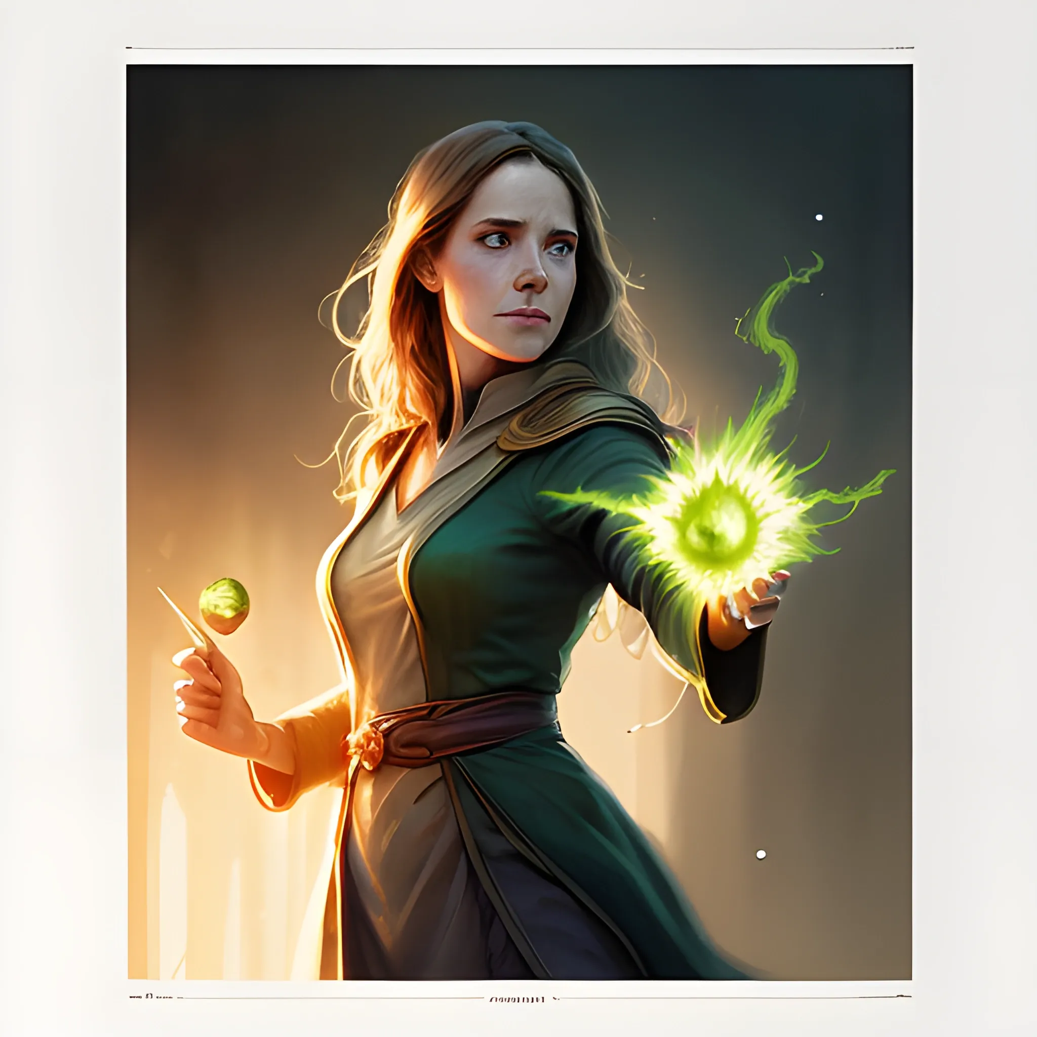 a female wizard casting a green fireball | | pencil sketch, realistic shaded, fine details, realistic shaded lighting poster by greg rutkowski, magali villeneuve, artgerm, jeremy lipkin and michael garmash and rob rey 