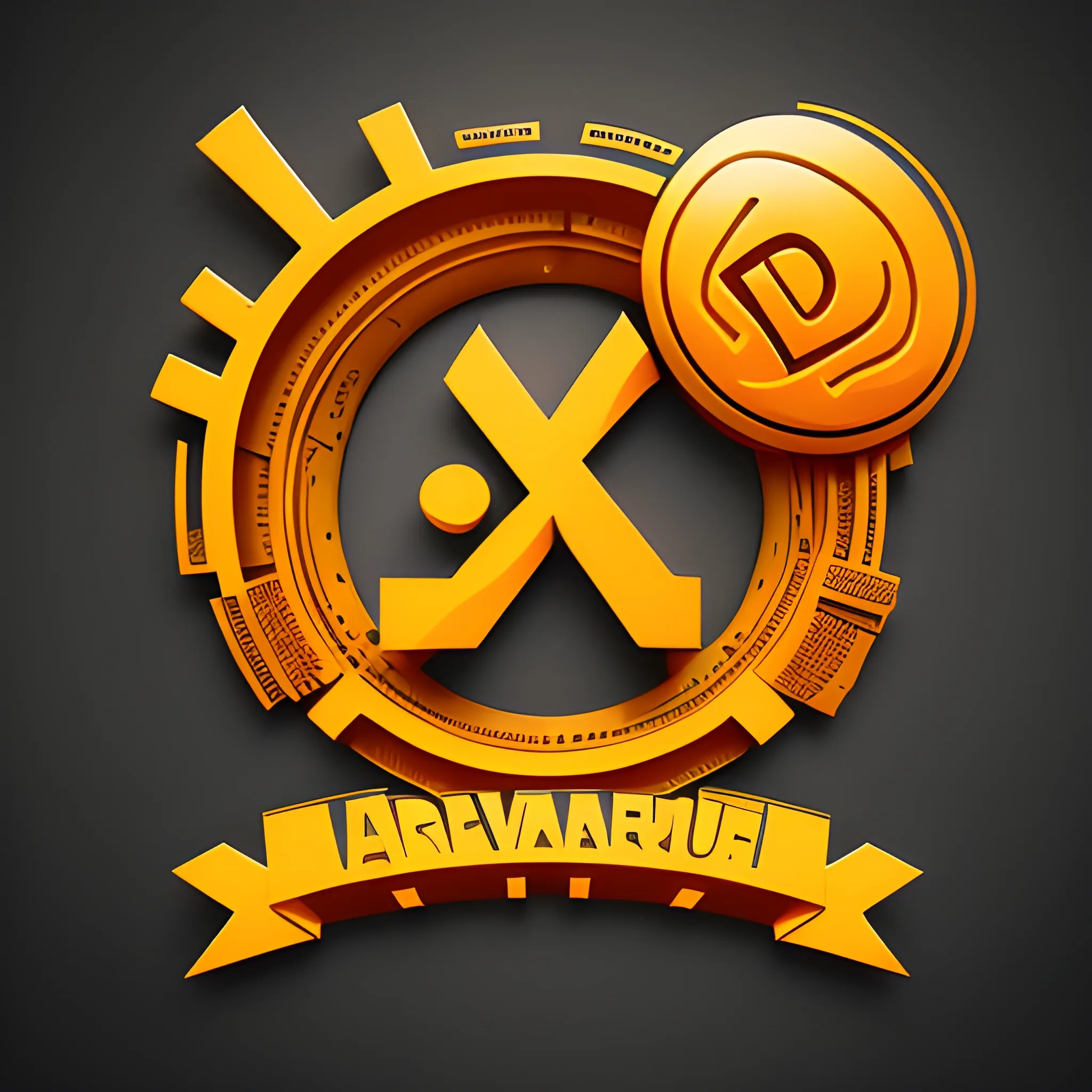 logo de Arthub.ai, 3D, Cartoon