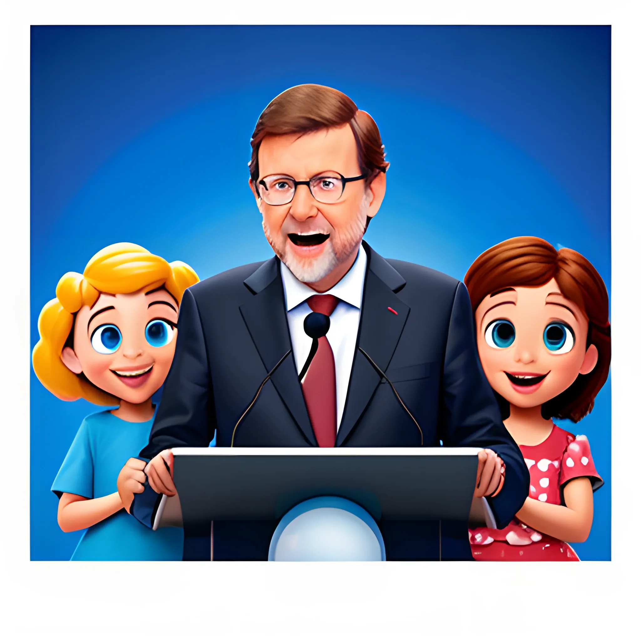 Mariano Rajoy Speech Disney Pixar Style Film Poster