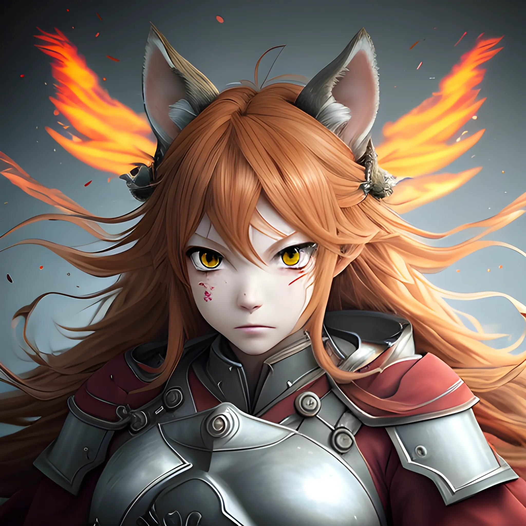 ,(best quality, ultra-detalhado), centered, (Realistic) Raphtalia, (anime), (retrato), (vermelho e branco), (clear lighting), (armaduras e armas detalhadas), (fierce expression), (Intensa cena de batalha), (fantasia), (Olhos determinados), (flowing hair), (foco nítido), (vivid colors), (magic effects), (heroic), (epics), (emocional), (cativante), (master part:1. 2)
, 3D