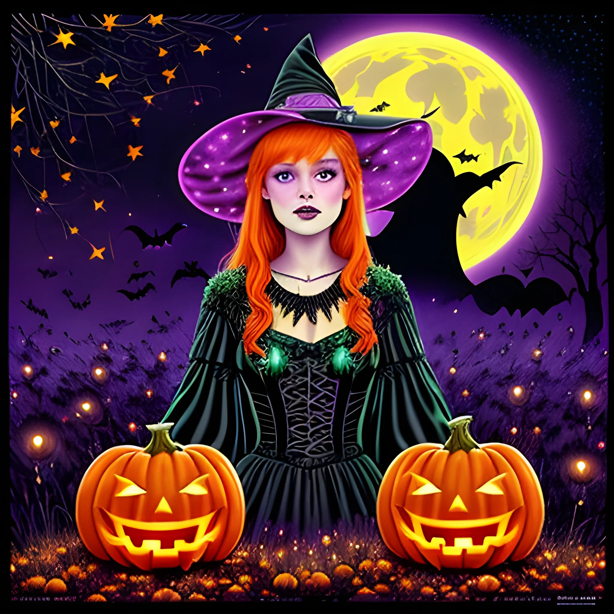 Bella Thorne / Sadie Sink face morph as a Halloween Witch, weari ...