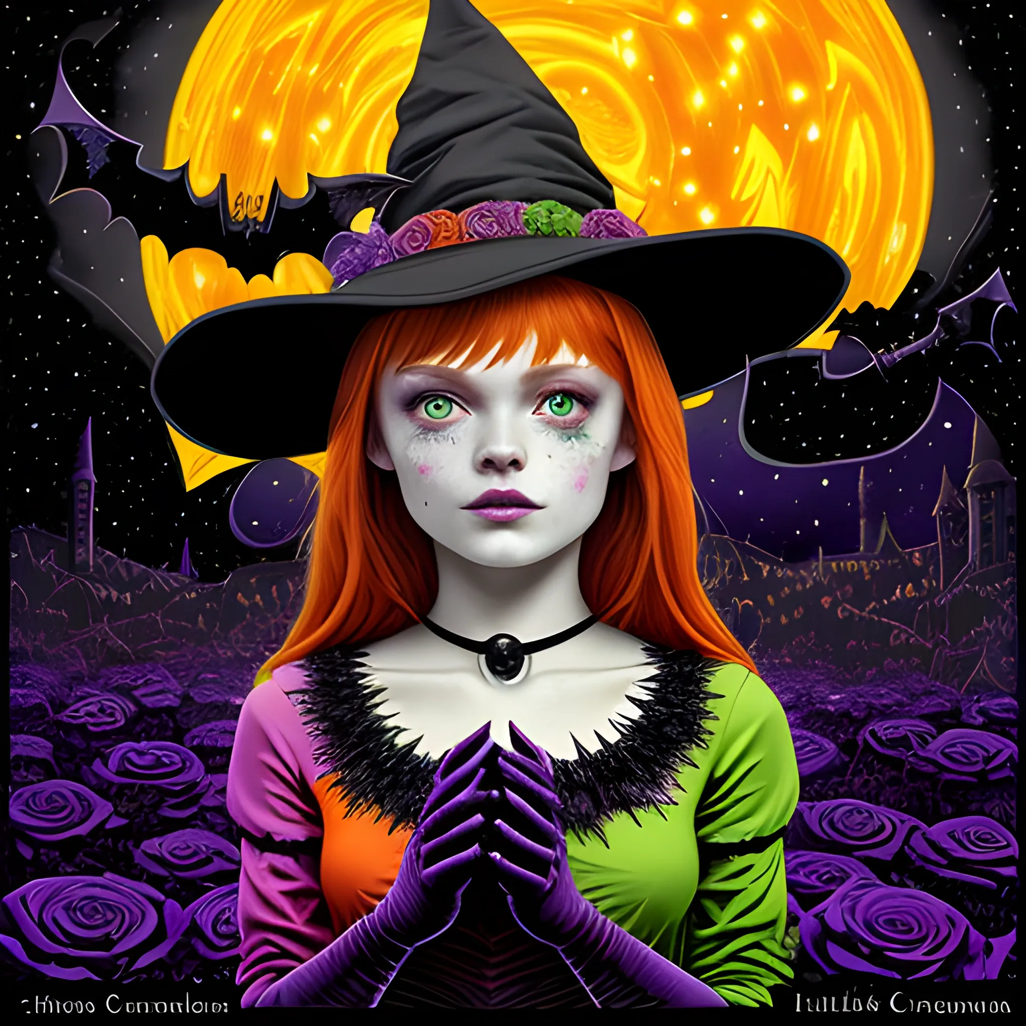 Bella Thorne / Sadie Sink face morph as a Halloween Witch, weari ...