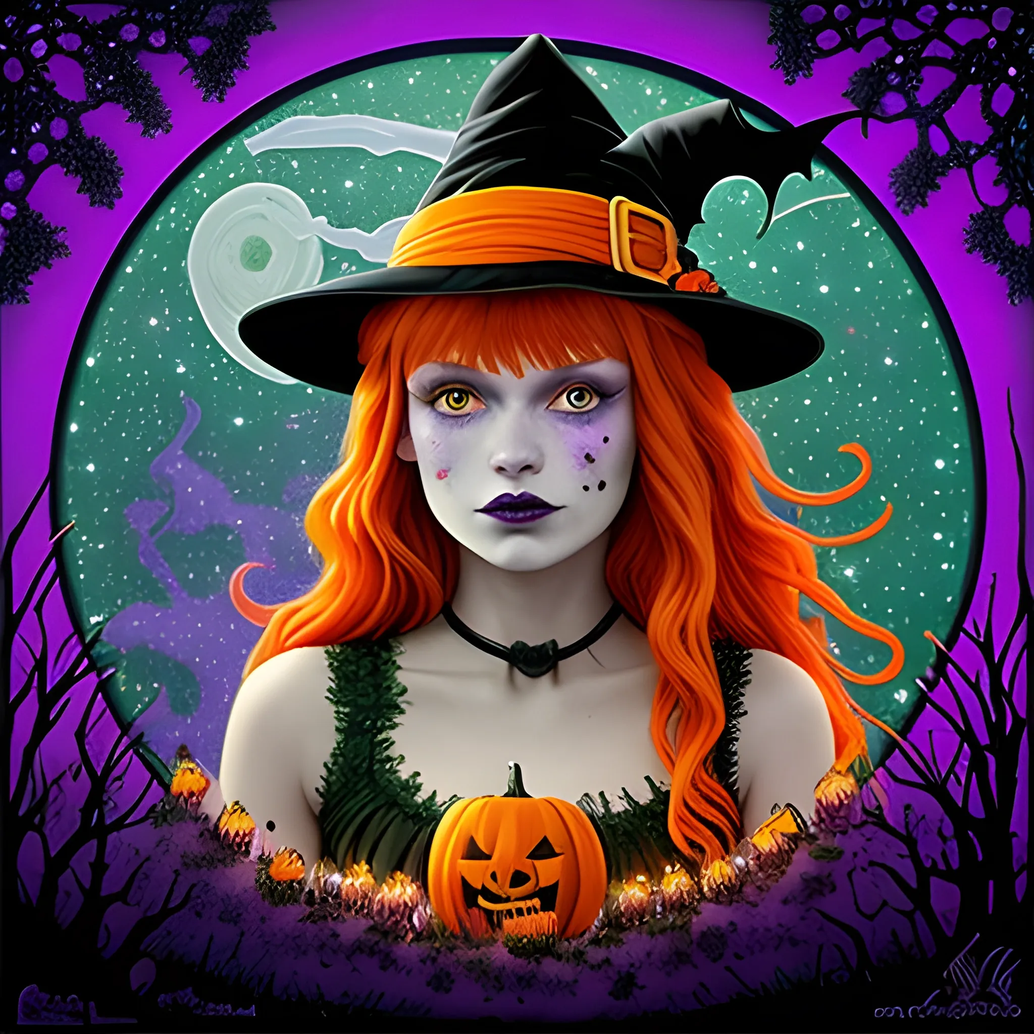 Bella Thorne / Sadie Sink face morph as a Halloween Witch, weari ...