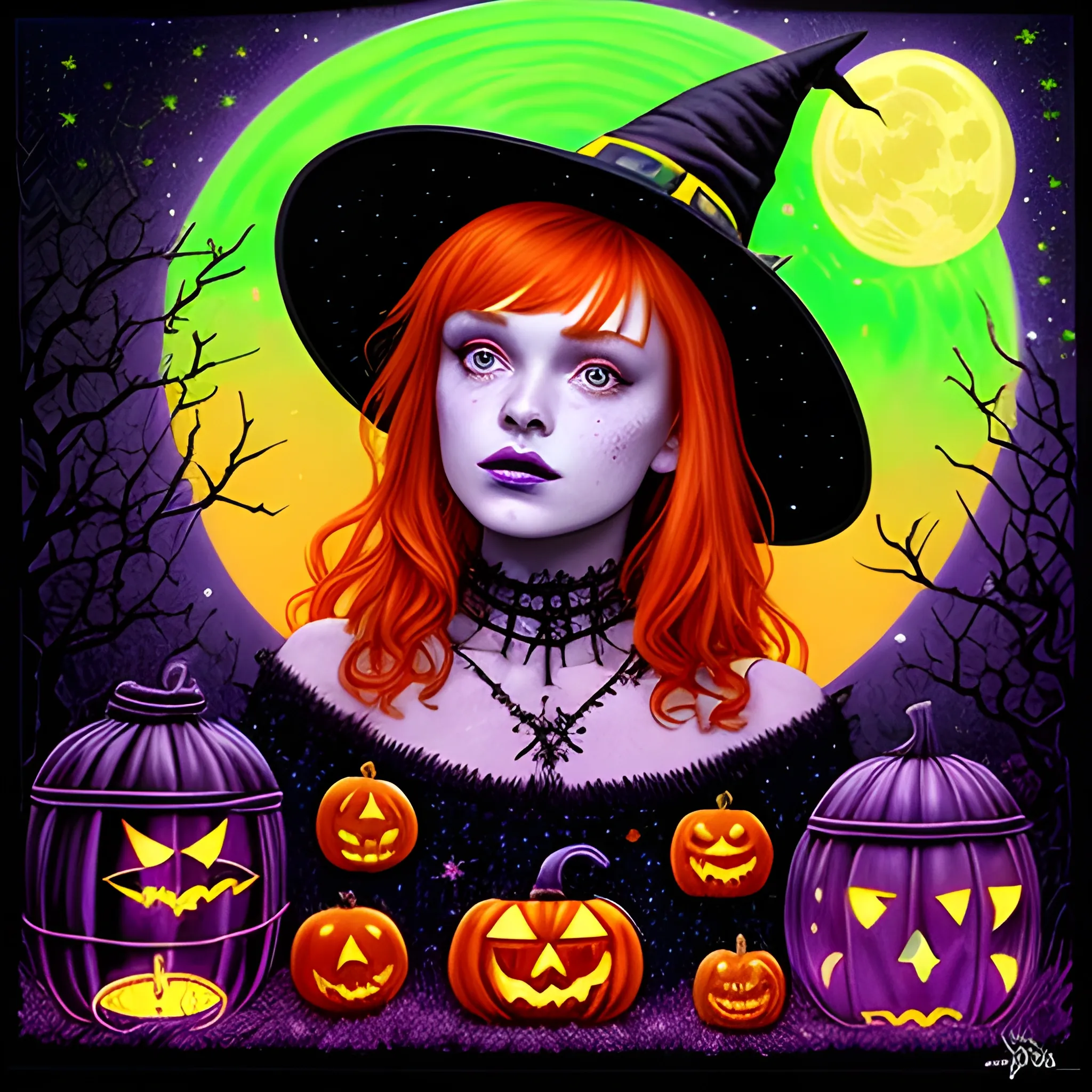 Bella Thorne / Sadie Sink face morph as a Halloween Witch, weari ...