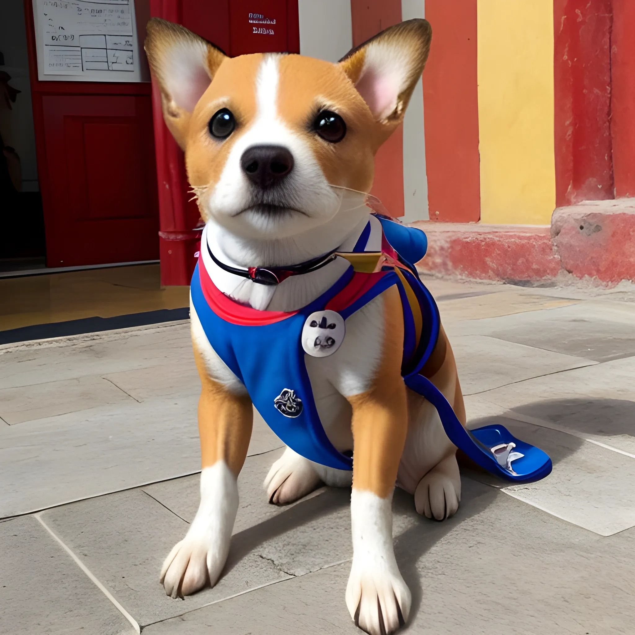 perrito estudiante 
