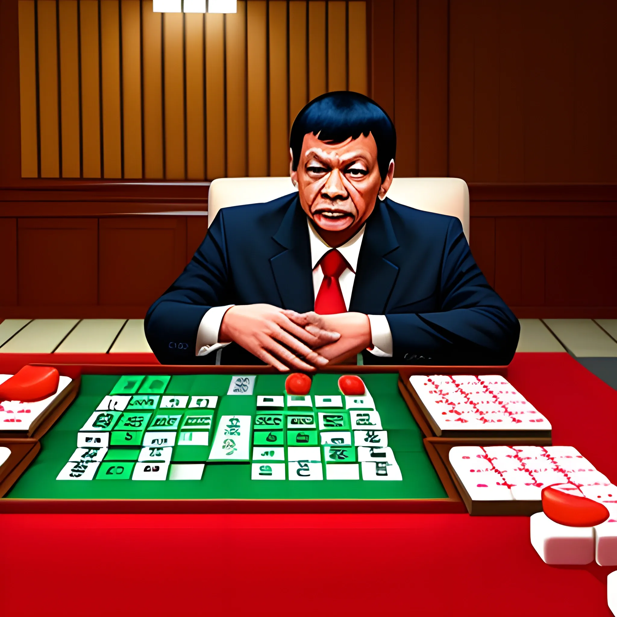 Duterte play mahjong