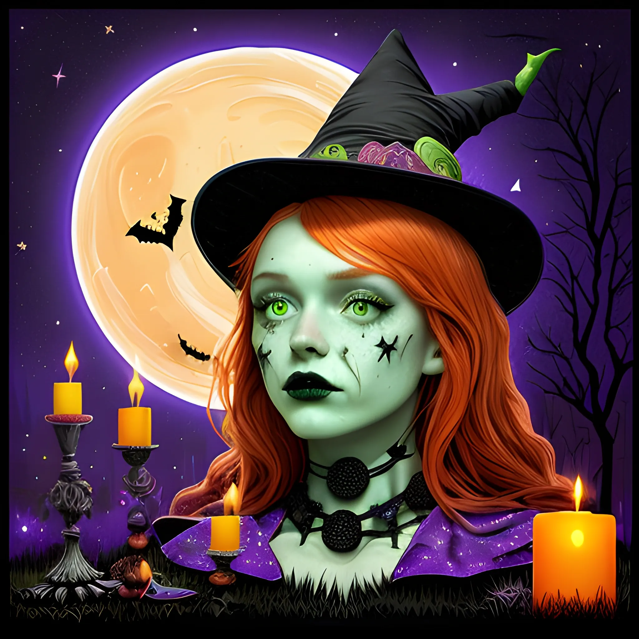 Bella Thorne / Sadie Sink face morph as a Halloween Witch, weari ...