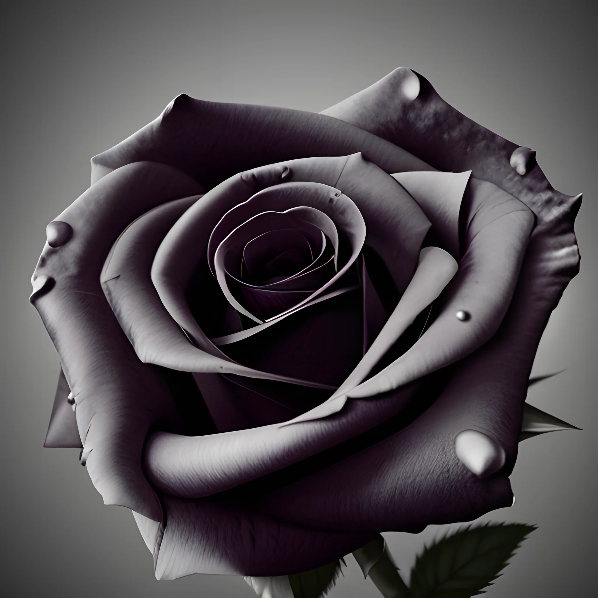Black rose, background color is mysterious and deep