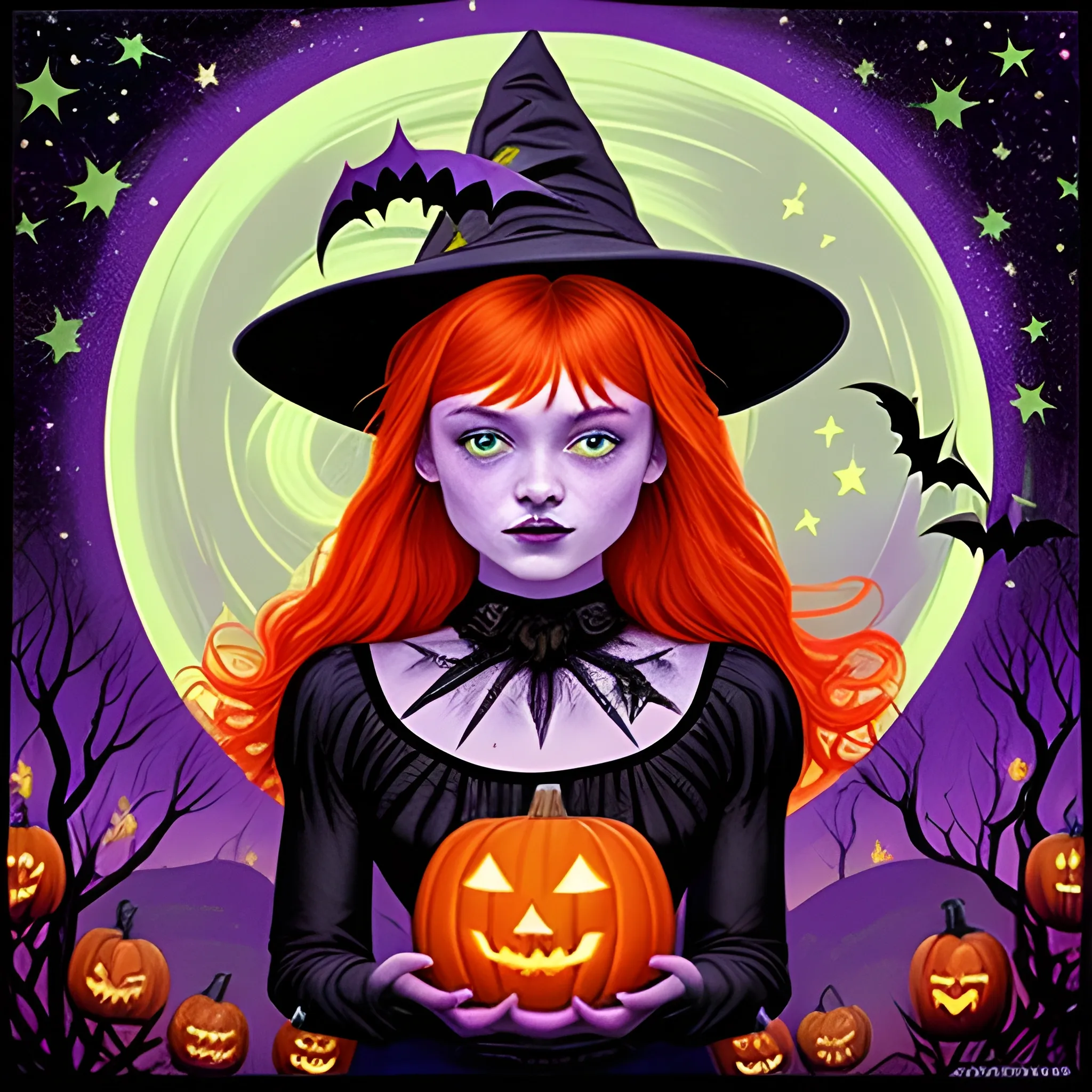 Bella Thorne / Sadie Sink face morph as a Halloween Witch, weari ...