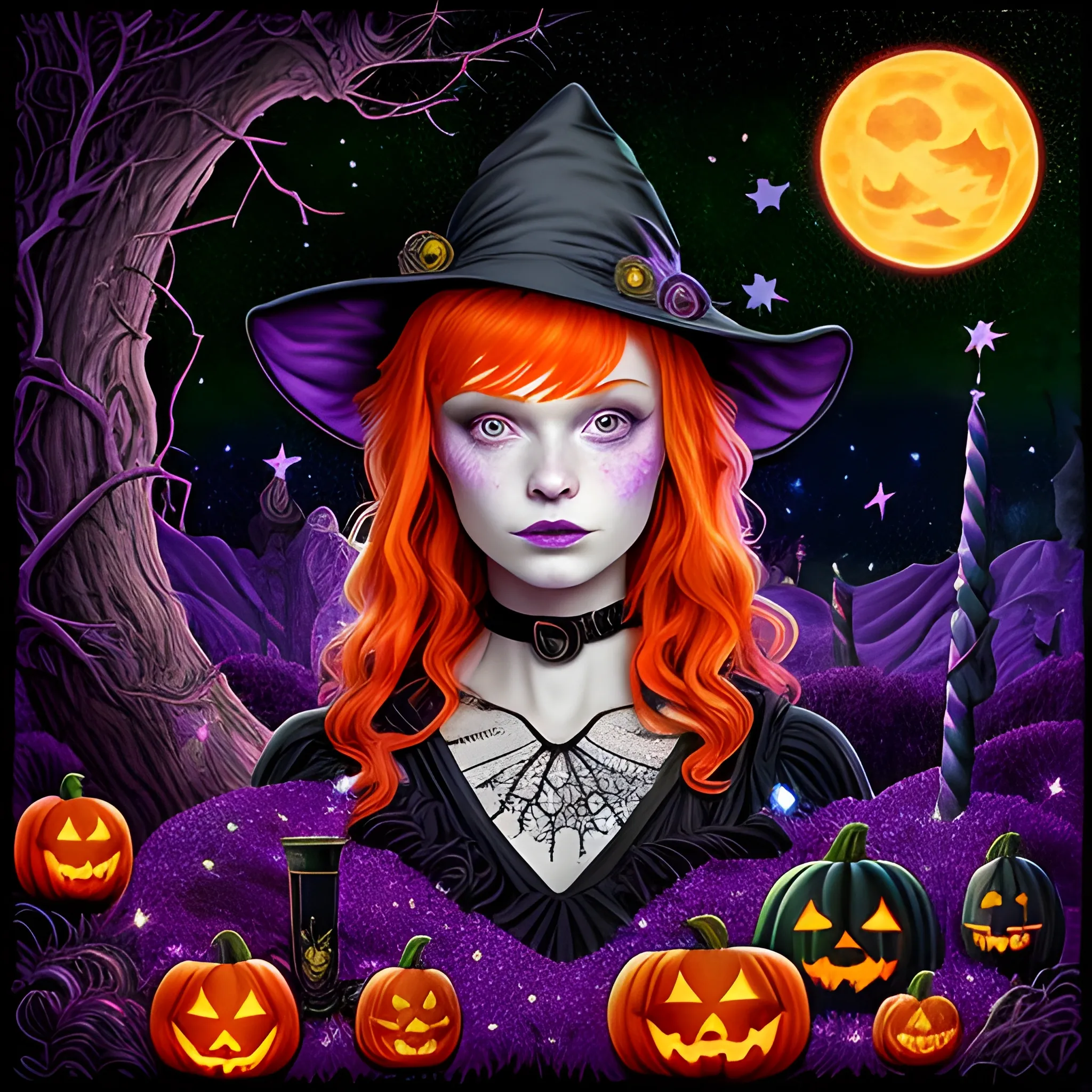 Bella Thorne / Sadie Sink face morph as a Halloween Witch, weari ...