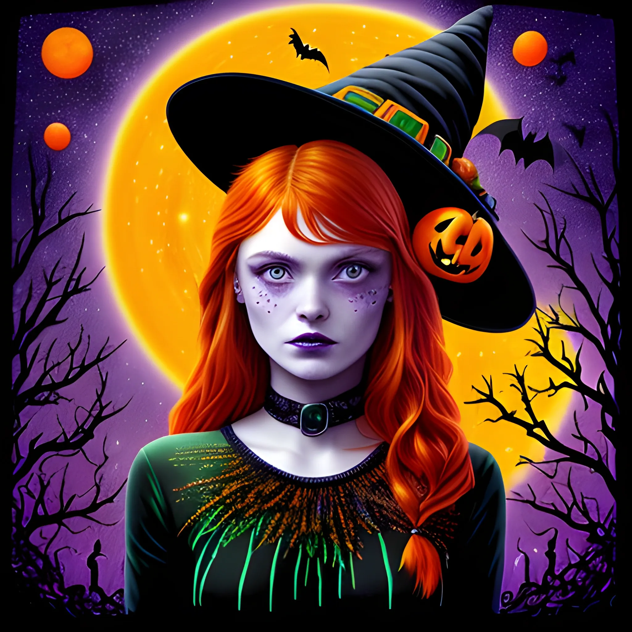 Bella Thorne / Sadie Sink face morph as a Halloween Witch, weari ...