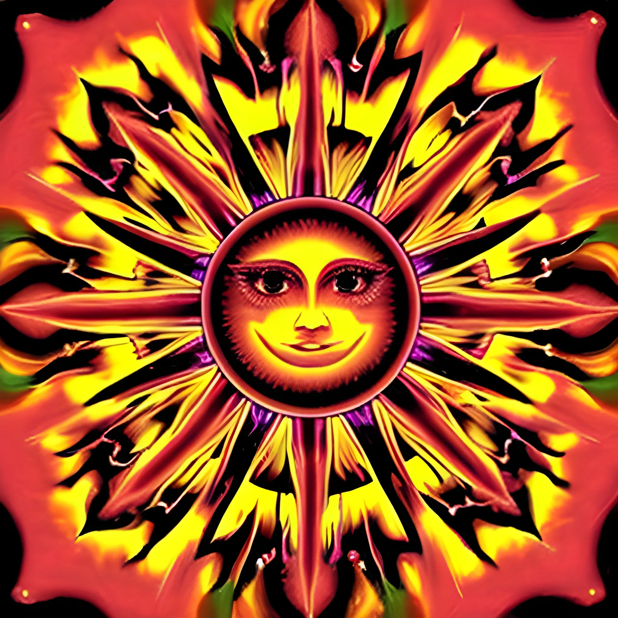 the sun symbol, Trippy