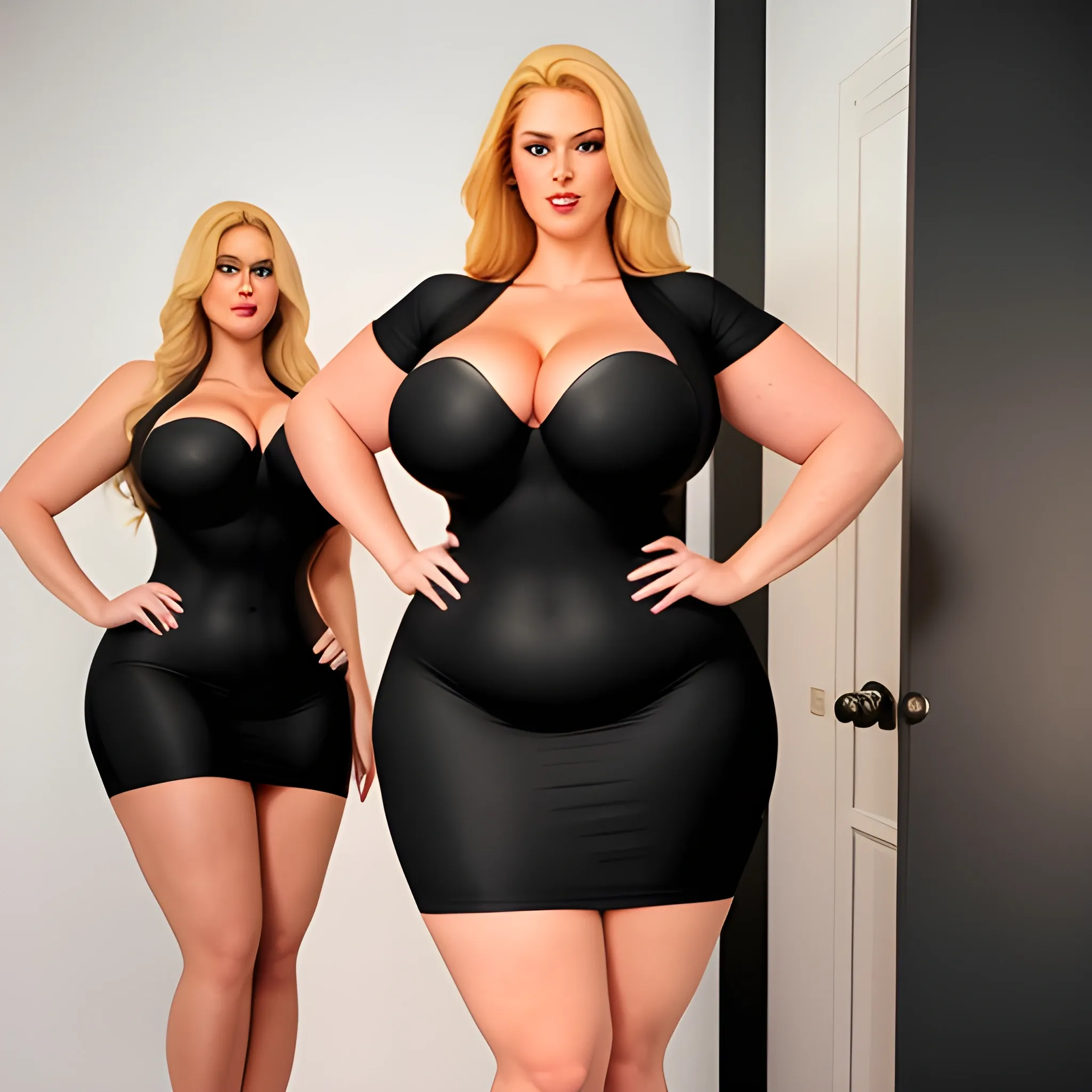 Tall Curvy Woman with Voluptuous Figure · Creative Fabrica