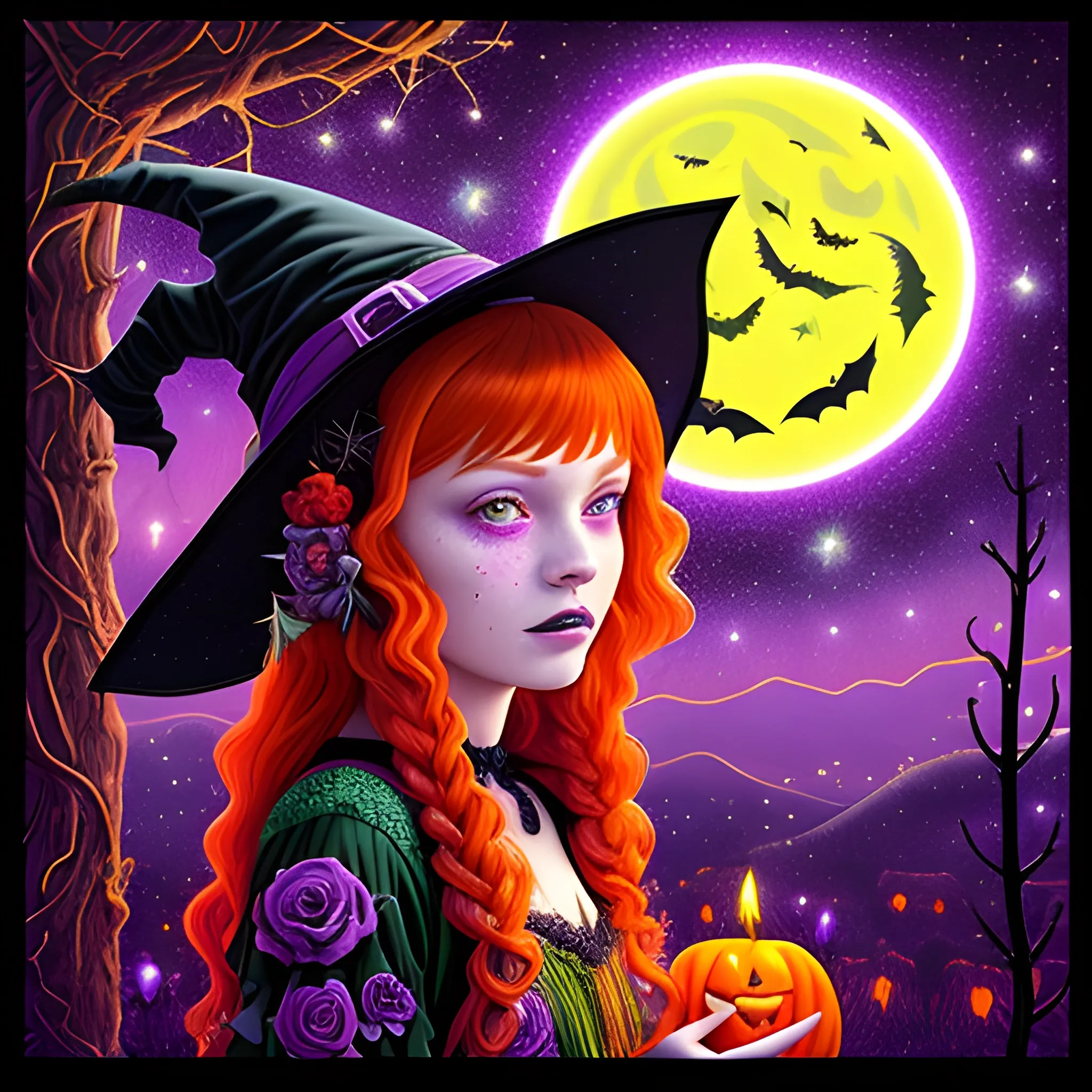 Bella Thorne / Sadie Sink face morph as a Halloween Witch, weari ...