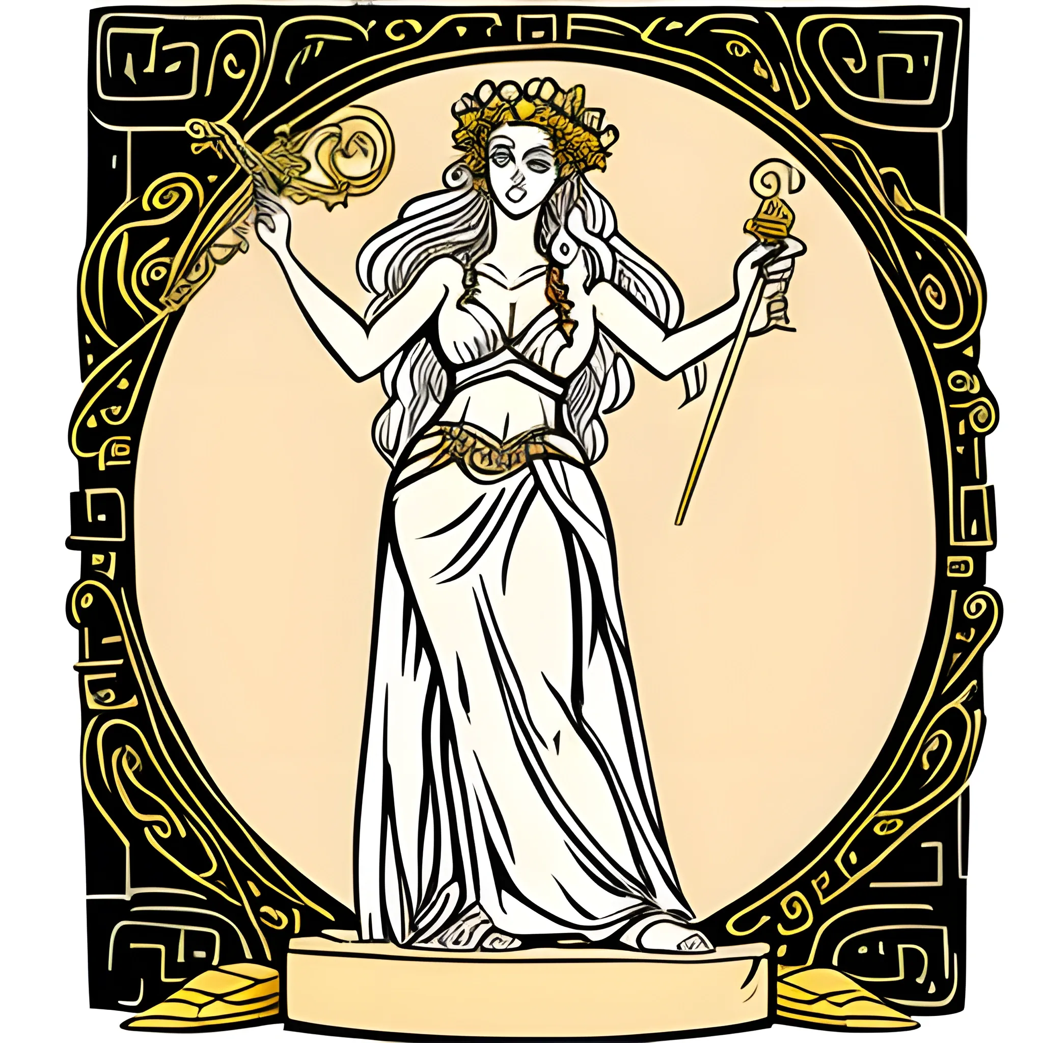 Greek goddess Demeter, Cartoon