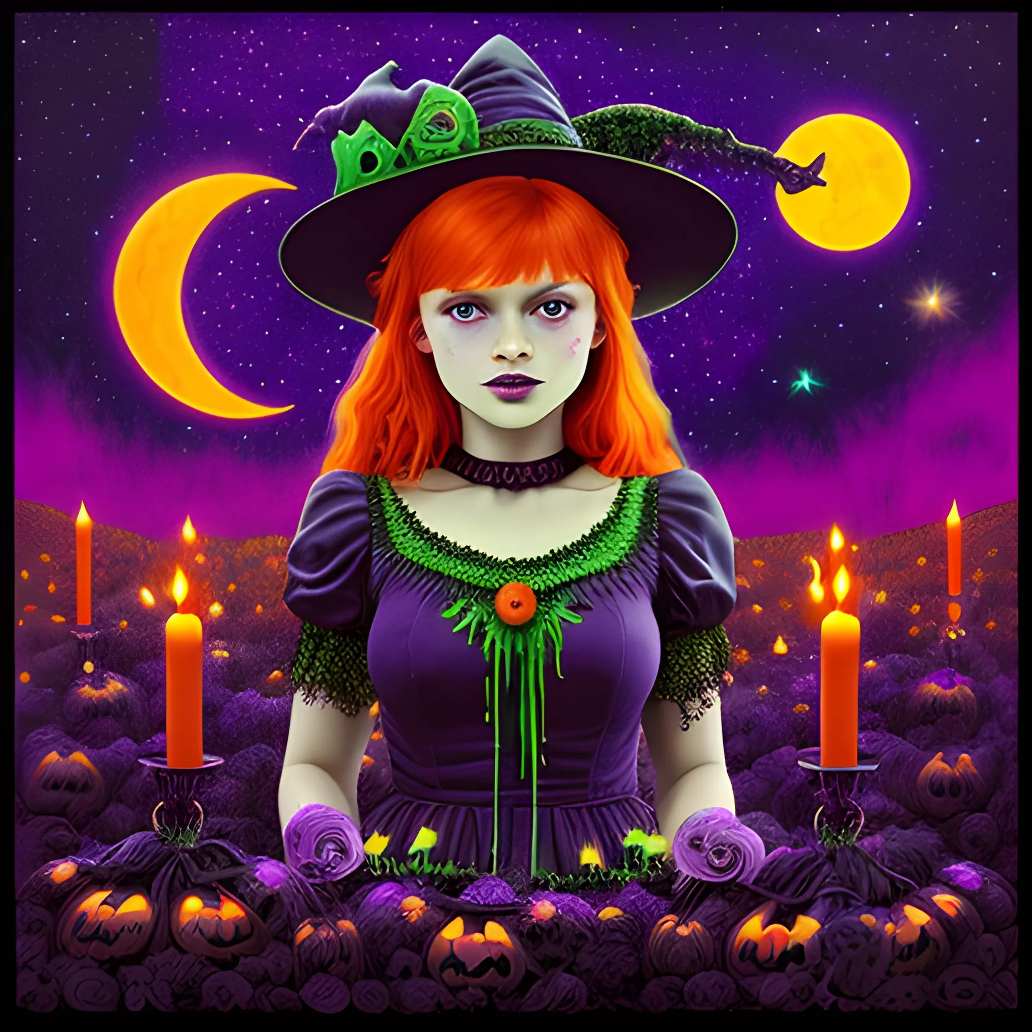 Bella Thorne / Sadie Sink face morph as a Halloween Witch, weari ...