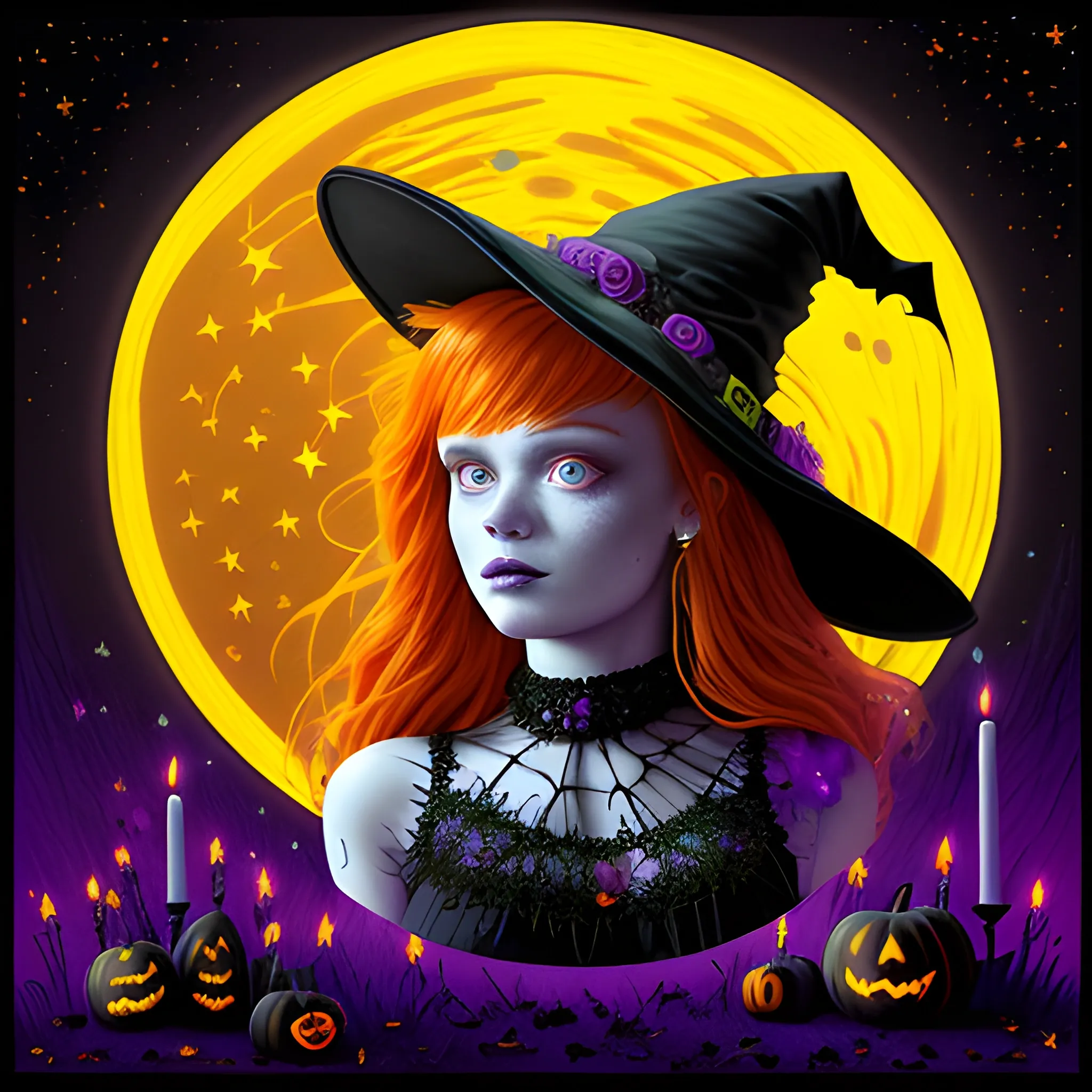 Bella Thorne / Sadie Sink face morph as a Halloween Witch, weari ...