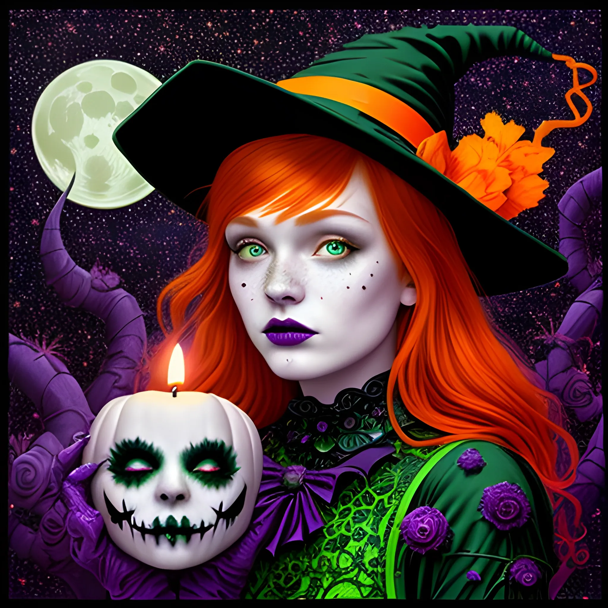 Bella Thorne / Sadie Sink face morph as a Halloween Witch, weari ...