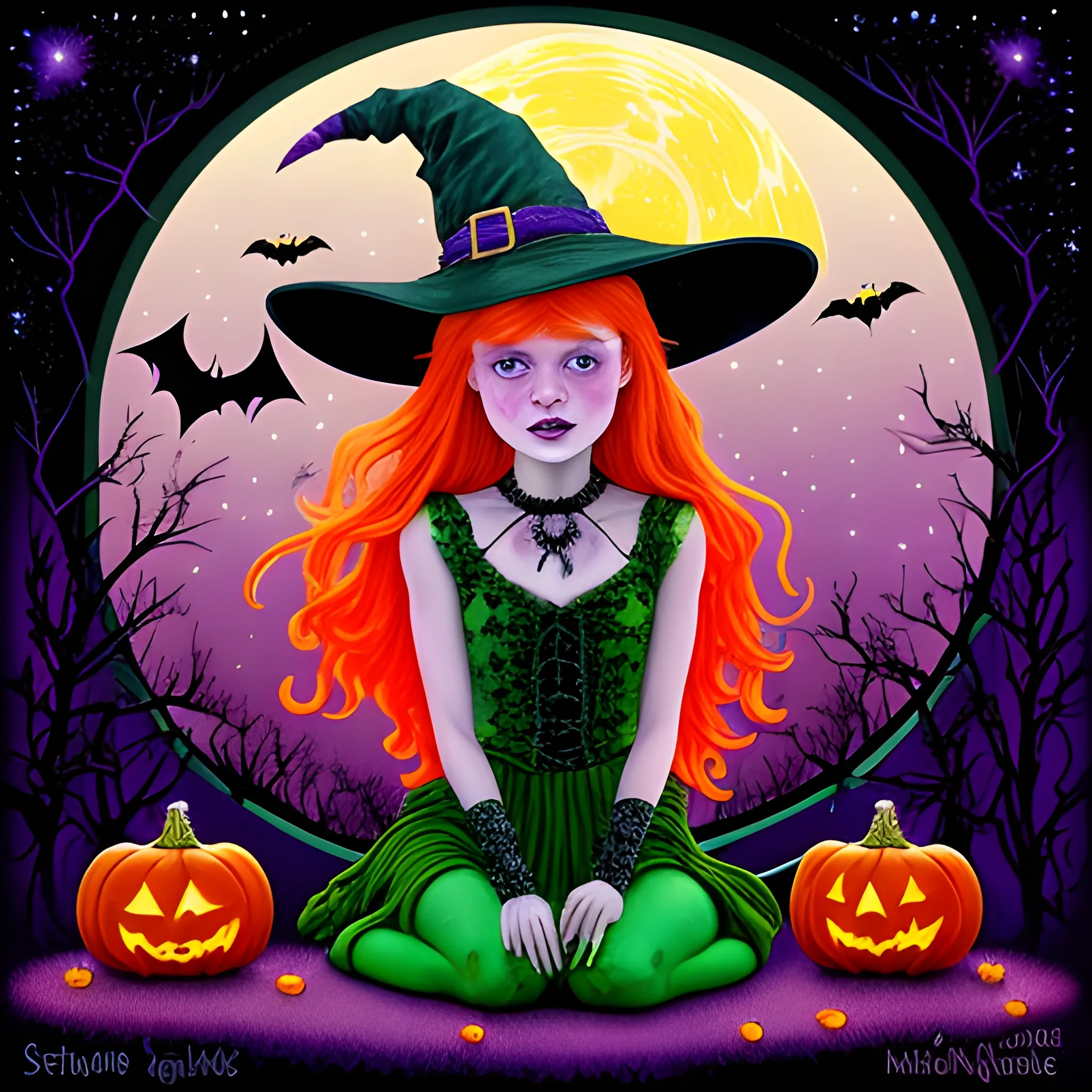 Bella Thorne / Sadie Sink face morph as a Halloween Witch, weari ...