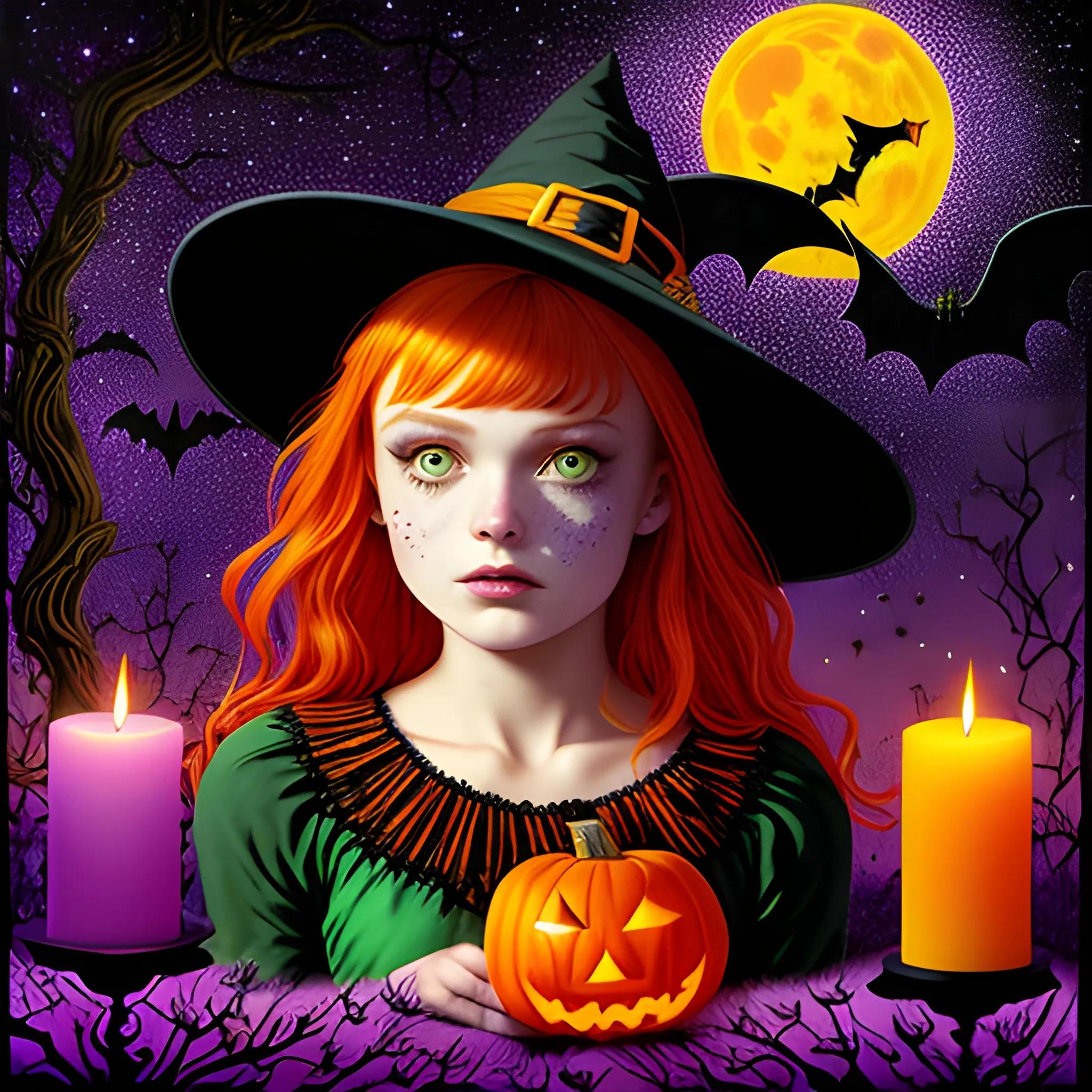 Bella Thorne / Sadie Sink face morph as a Halloween Witch, weari ...