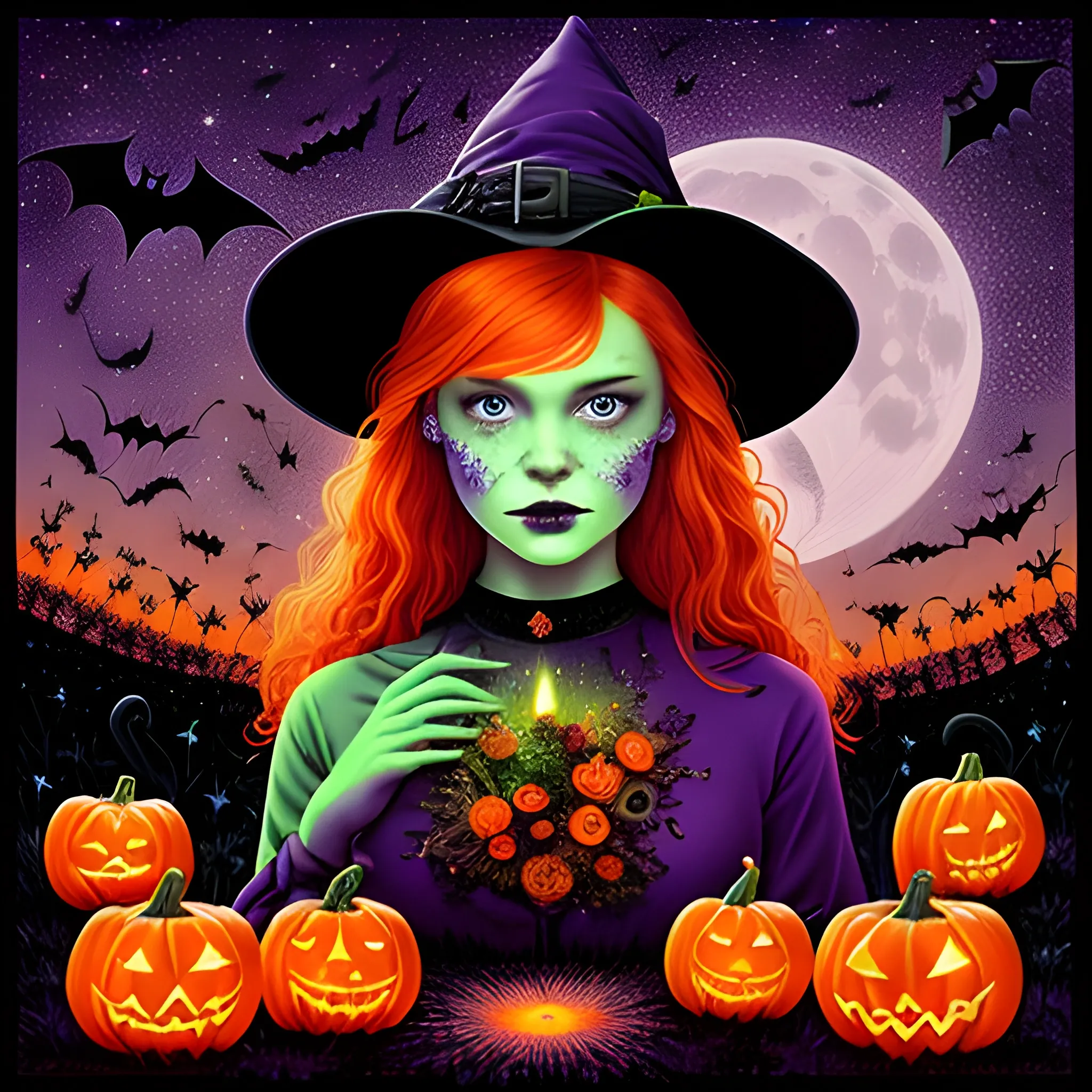 Bella Thorne / Sadie Sink face morph as a Halloween Witch, weari ...