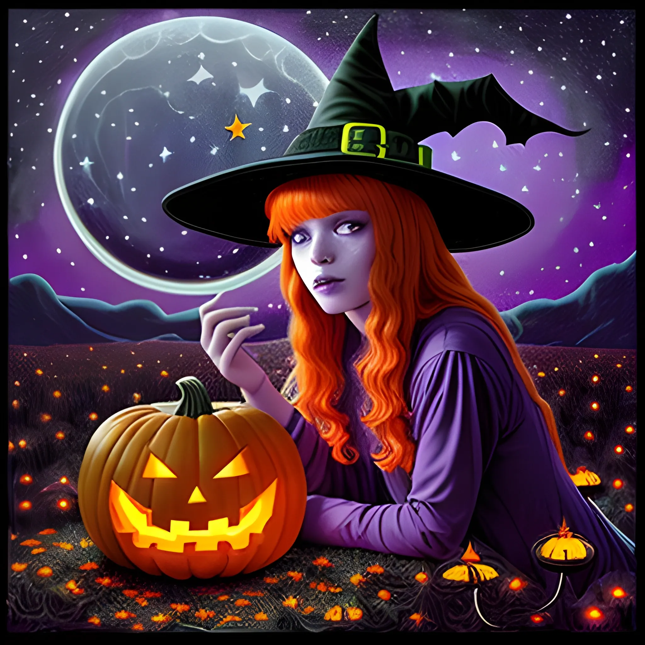 Bella Thorne / Sadie Sink face morph as a Halloween Witch, weari ...