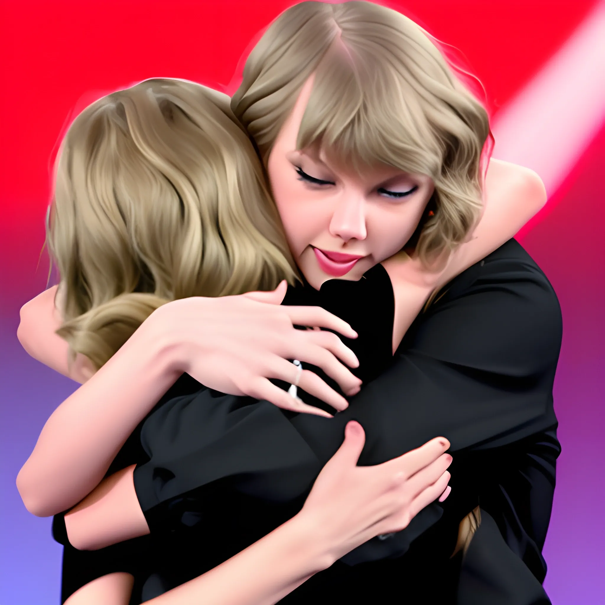 Taylor Swift Fearless hugging Fearless (Taylor's Version)