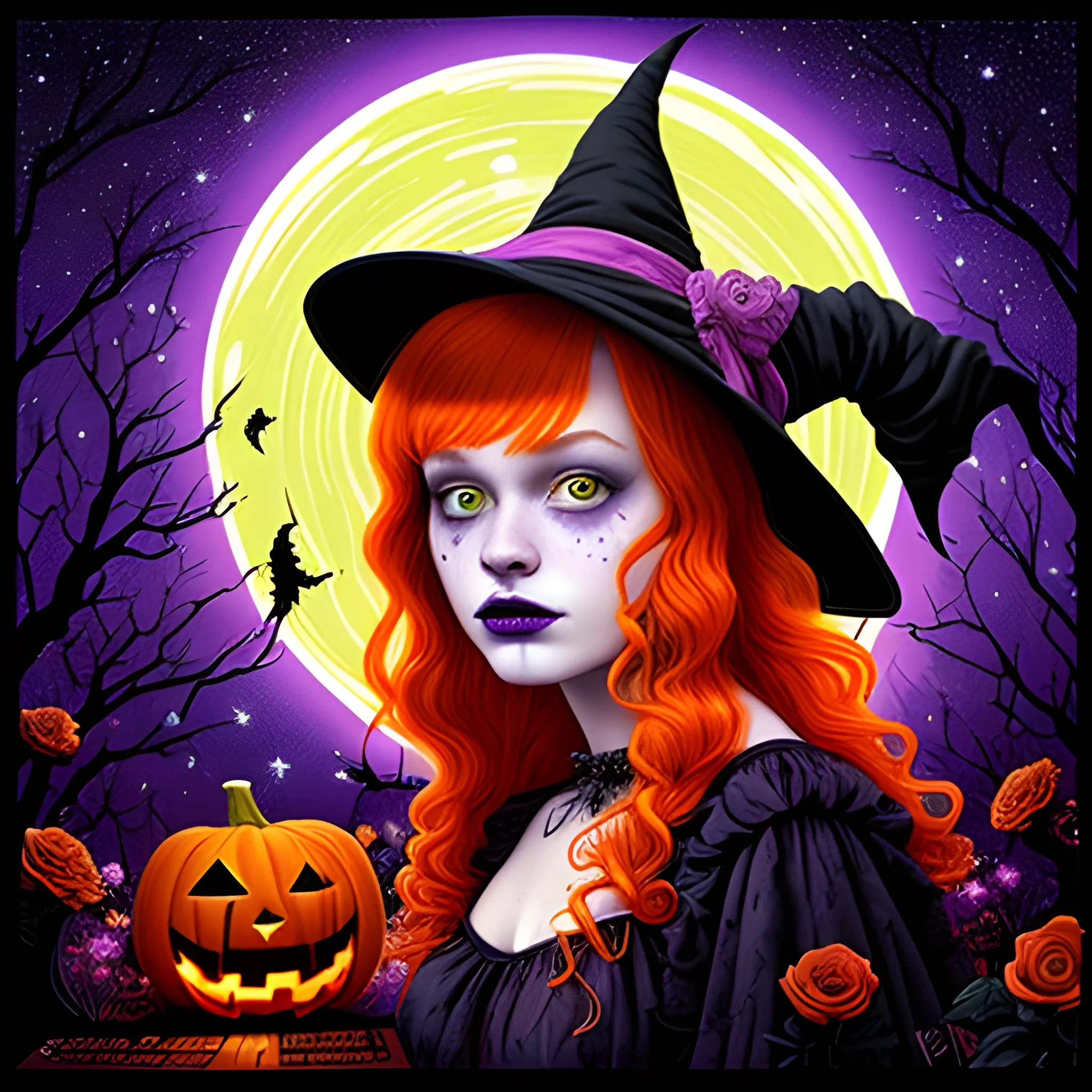 Bella Thorne / Sadie Sink face morph as a Halloween Witch, weari ...