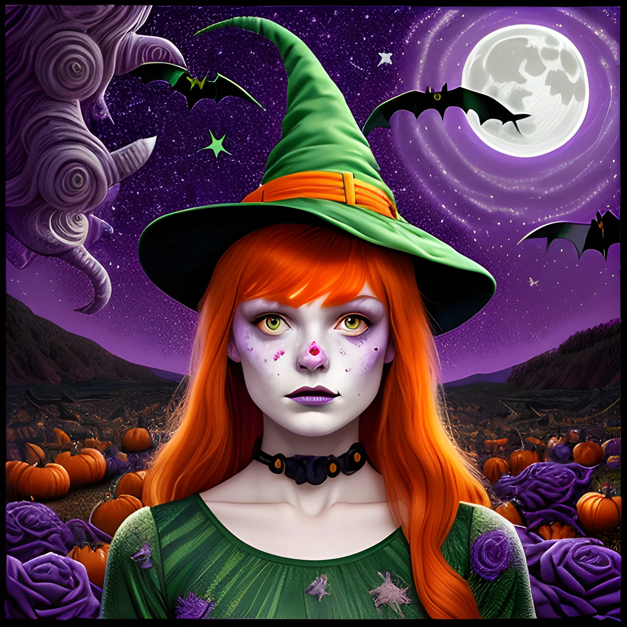 Bella Thorne / Sadie Sink face morph as a Halloween Witch, weari ...