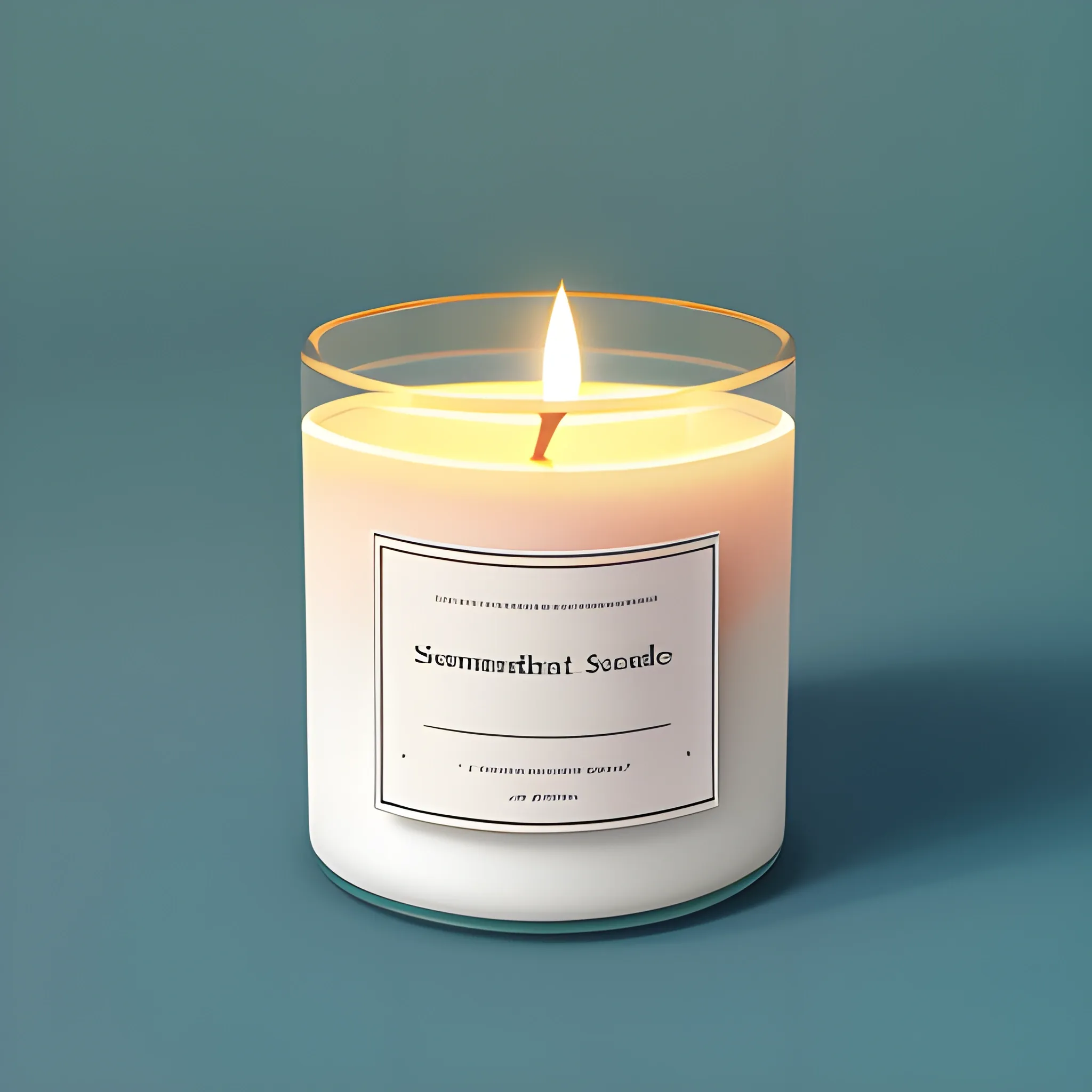 scented candle mockup with label, sunlight, aesthetic style --v 5 --ar 3:2