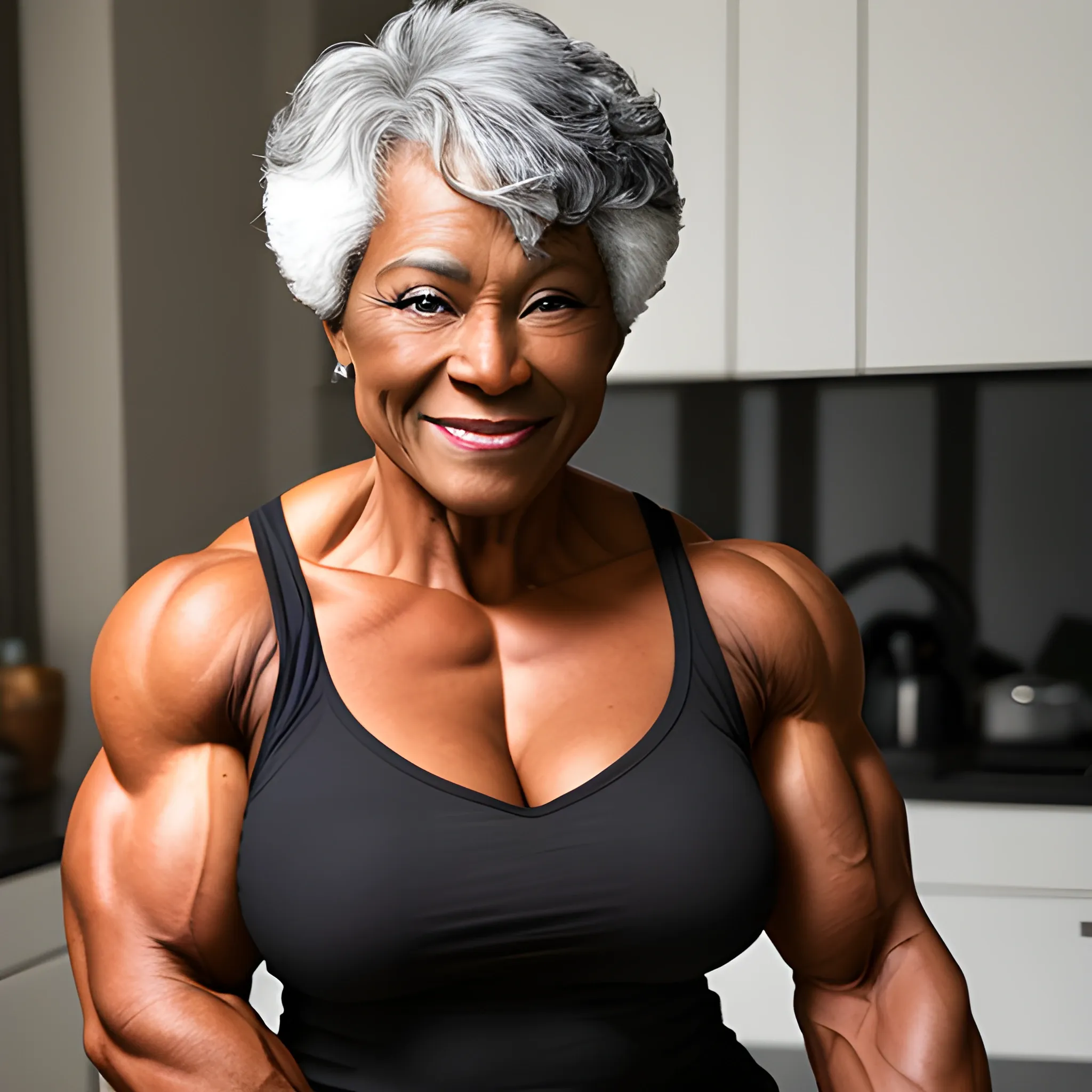 black muscular older woman 